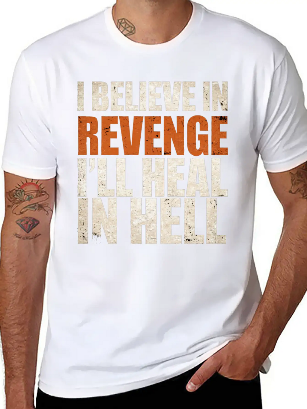 I Believe In Revenge I'll Heal In Hell 9 Breathable Soft Cotton T-Shirt – Timeless Casual Look
