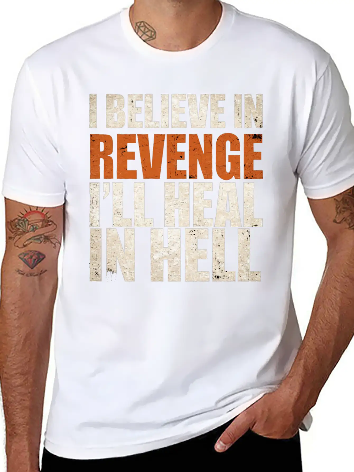 I Believe In Revenge I'll Heal In Hell 9 Breathable Soft Cotton T-Shirt – Timeless Casual Look