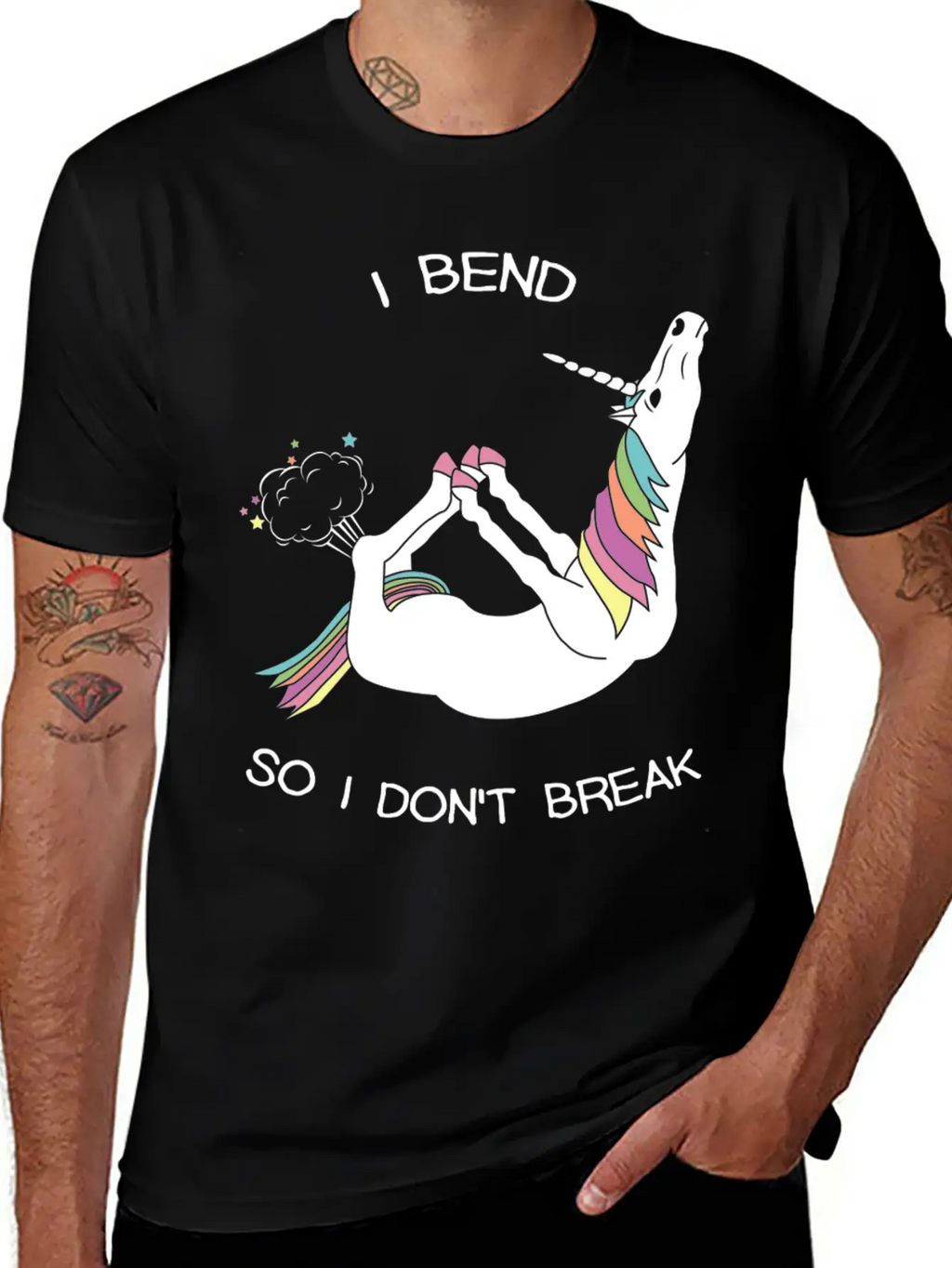 I BEND SO I DON T BREAK Basic Graphic T-Shirt – Daily Comfort In Soft Cotton