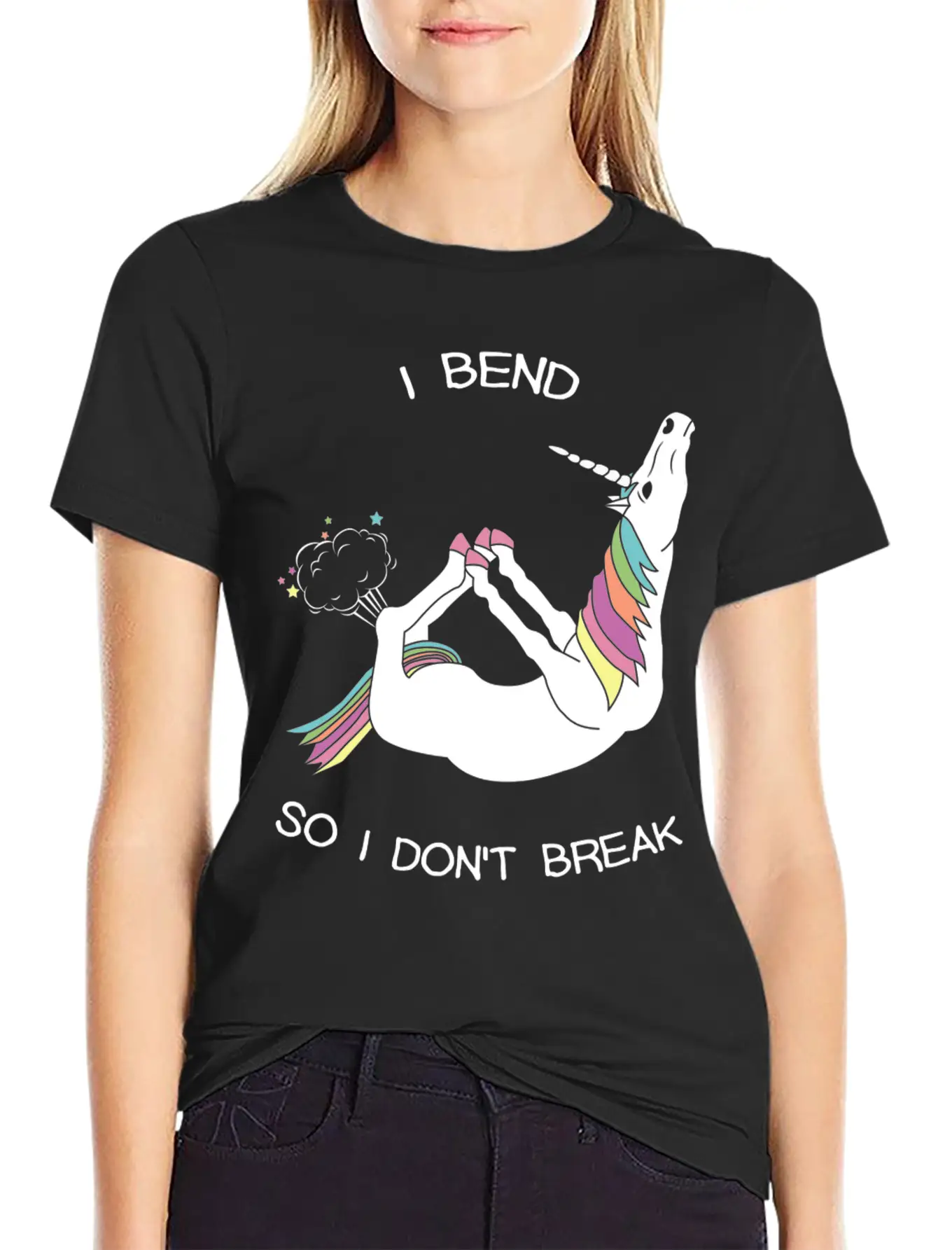 I BEND SO I DON T BREAK Basic Graphic T-Shirt – Daily Comfort In Soft Cotton