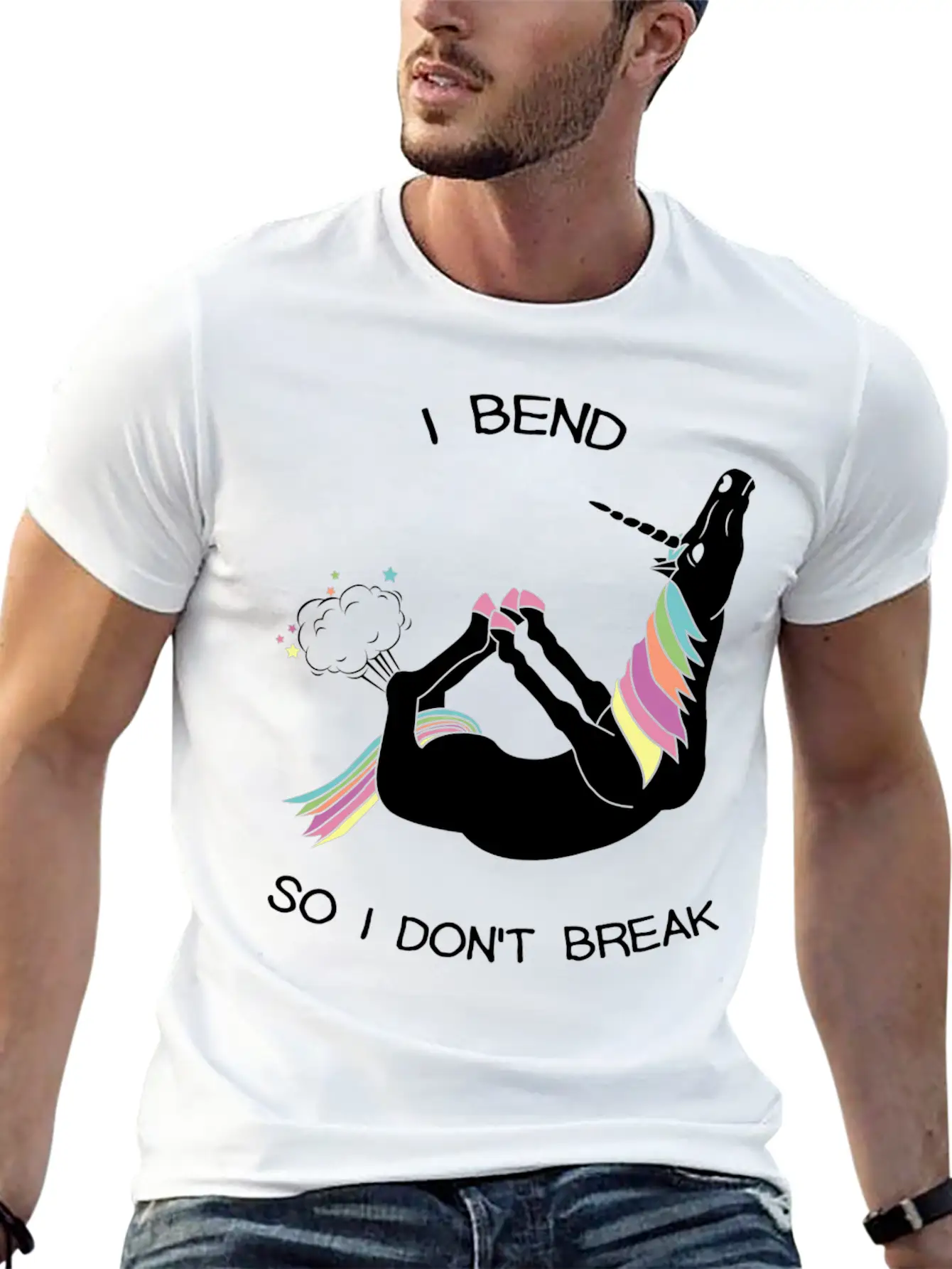 I BEND SO I DON T BREAK Basic Graphic T-Shirt – Daily Comfort In Soft Cotton