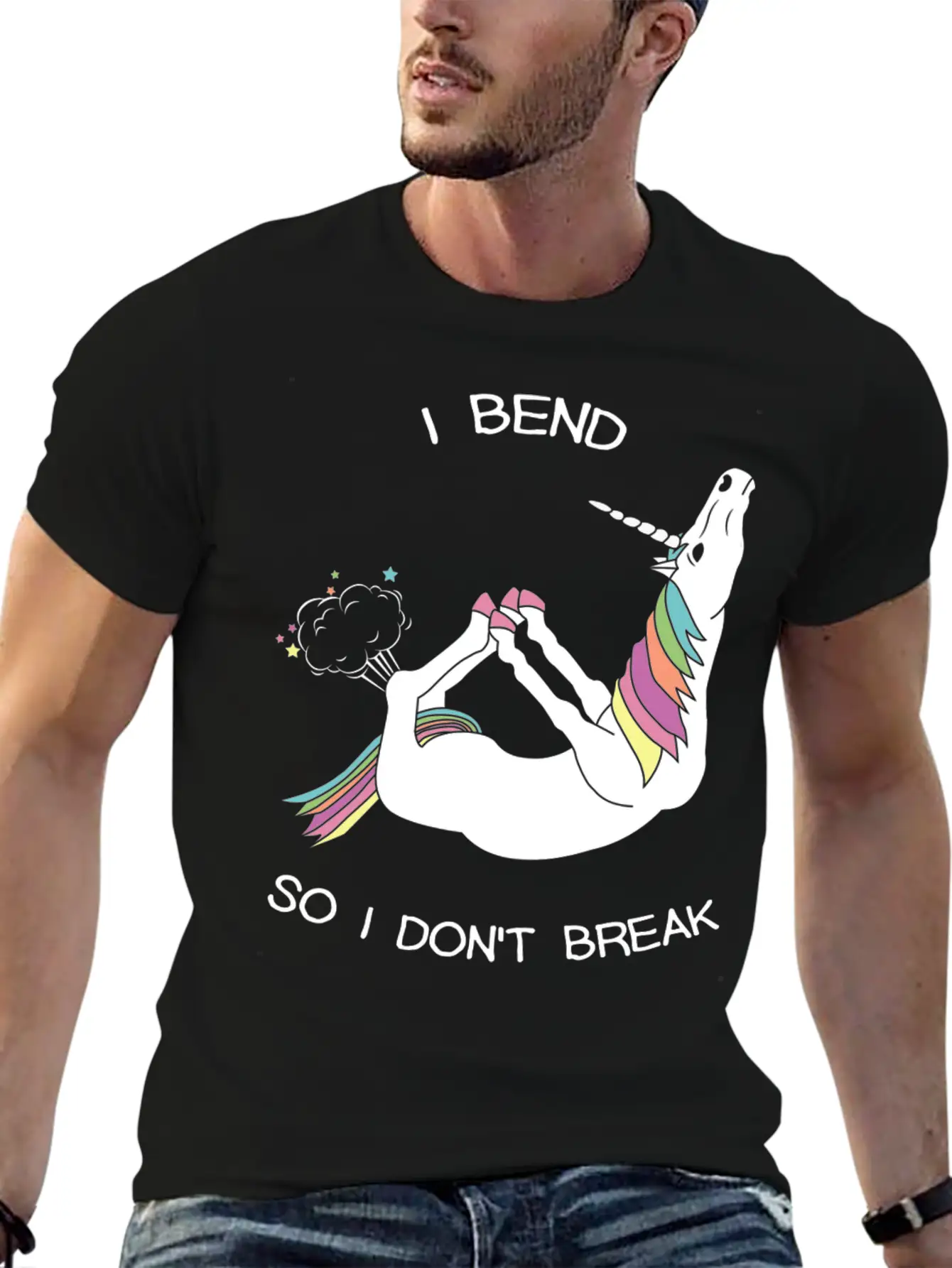 I BEND SO I DON T BREAK Basic Graphic T-Shirt – Daily Comfort In Soft Cotton