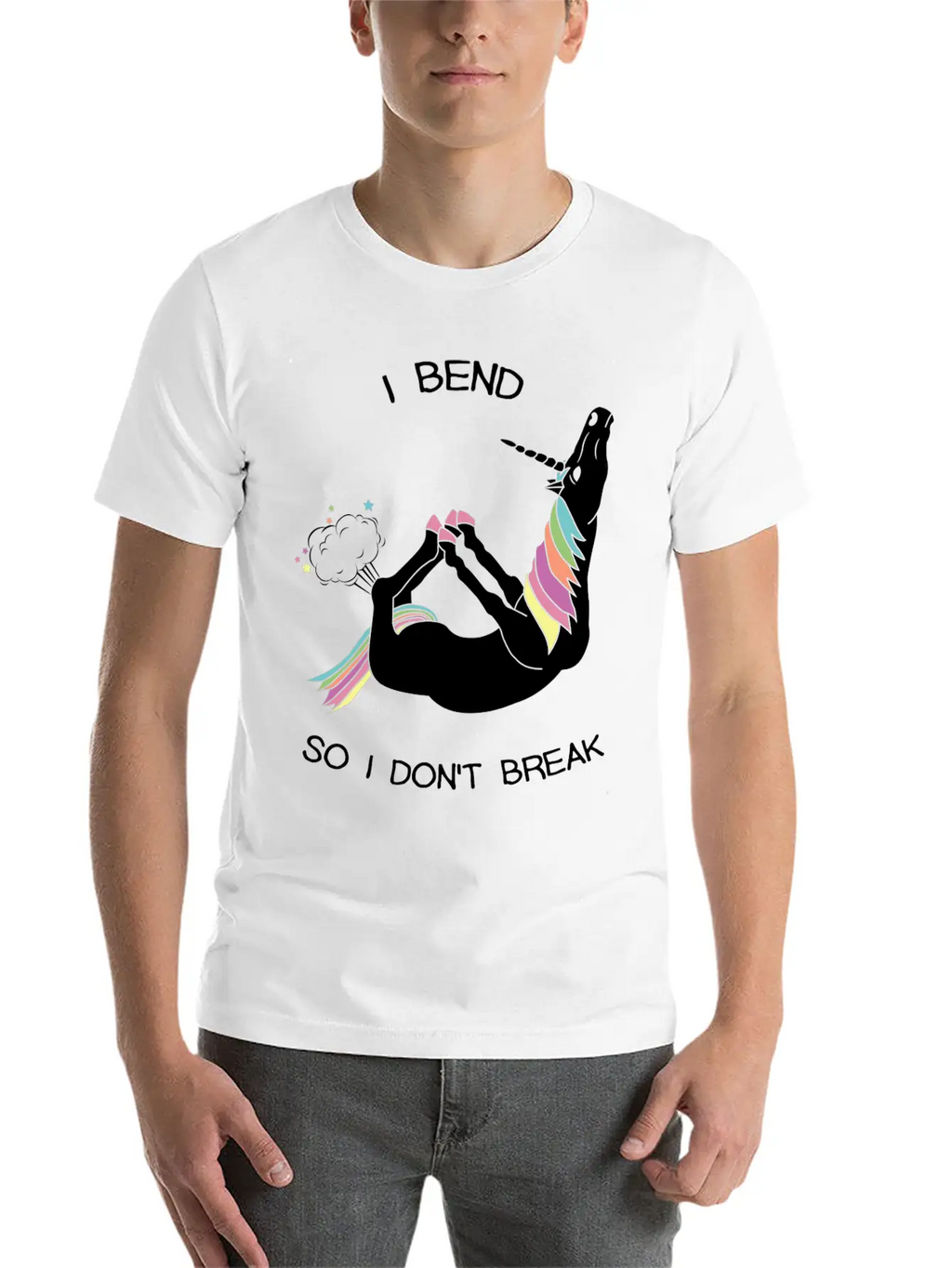 I BEND SO I DON T BREAK Basic Graphic T-Shirt – Daily Comfort In Soft Cotton