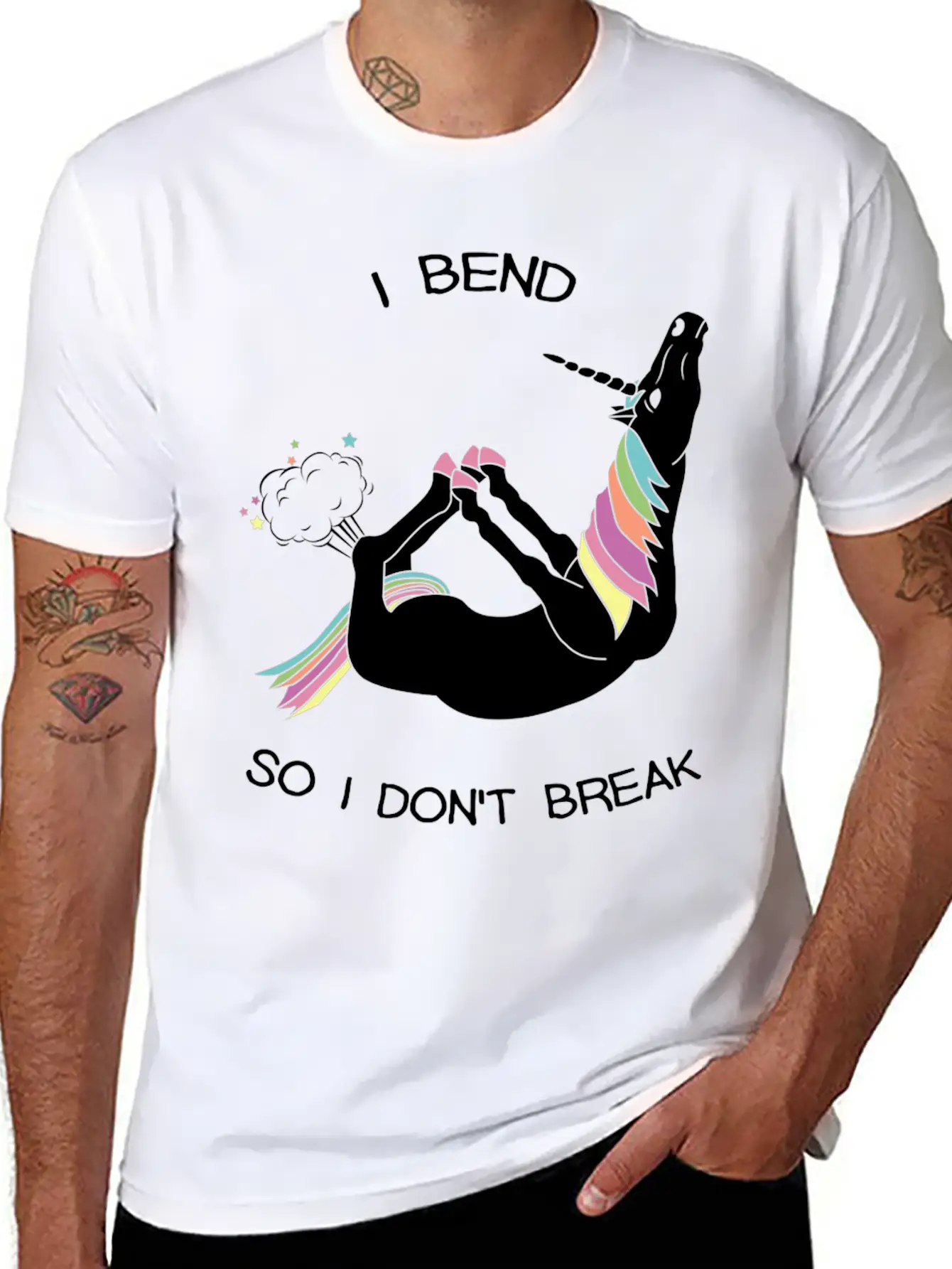 I BEND SO I DON T BREAK Basic Graphic T-Shirt – Daily Comfort In Soft Cotton