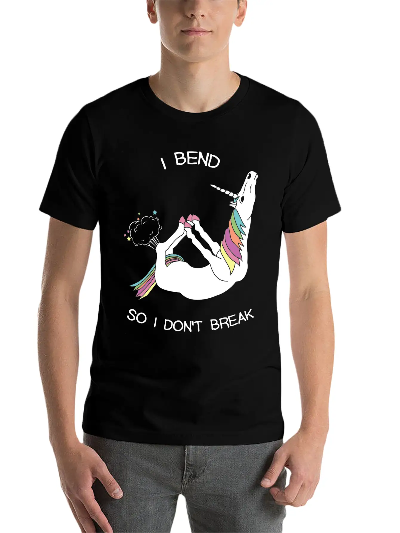 I BEND SO I DON T BREAK Basic Graphic T-Shirt – Daily Comfort In Soft Cotton