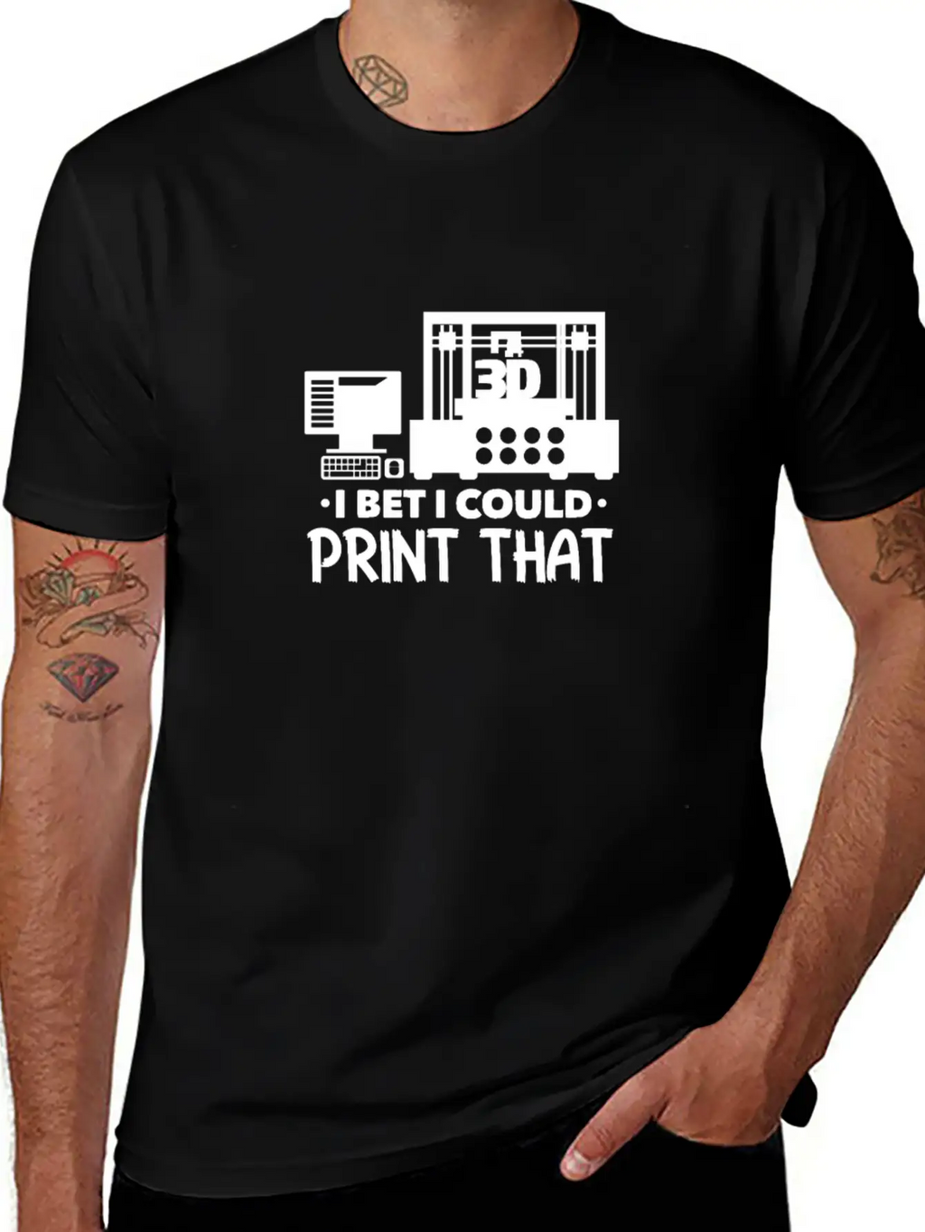 I Bet I Could Print That 3D Printer Breathable Soft Cotton T-Shirt – Timeless Casual Look