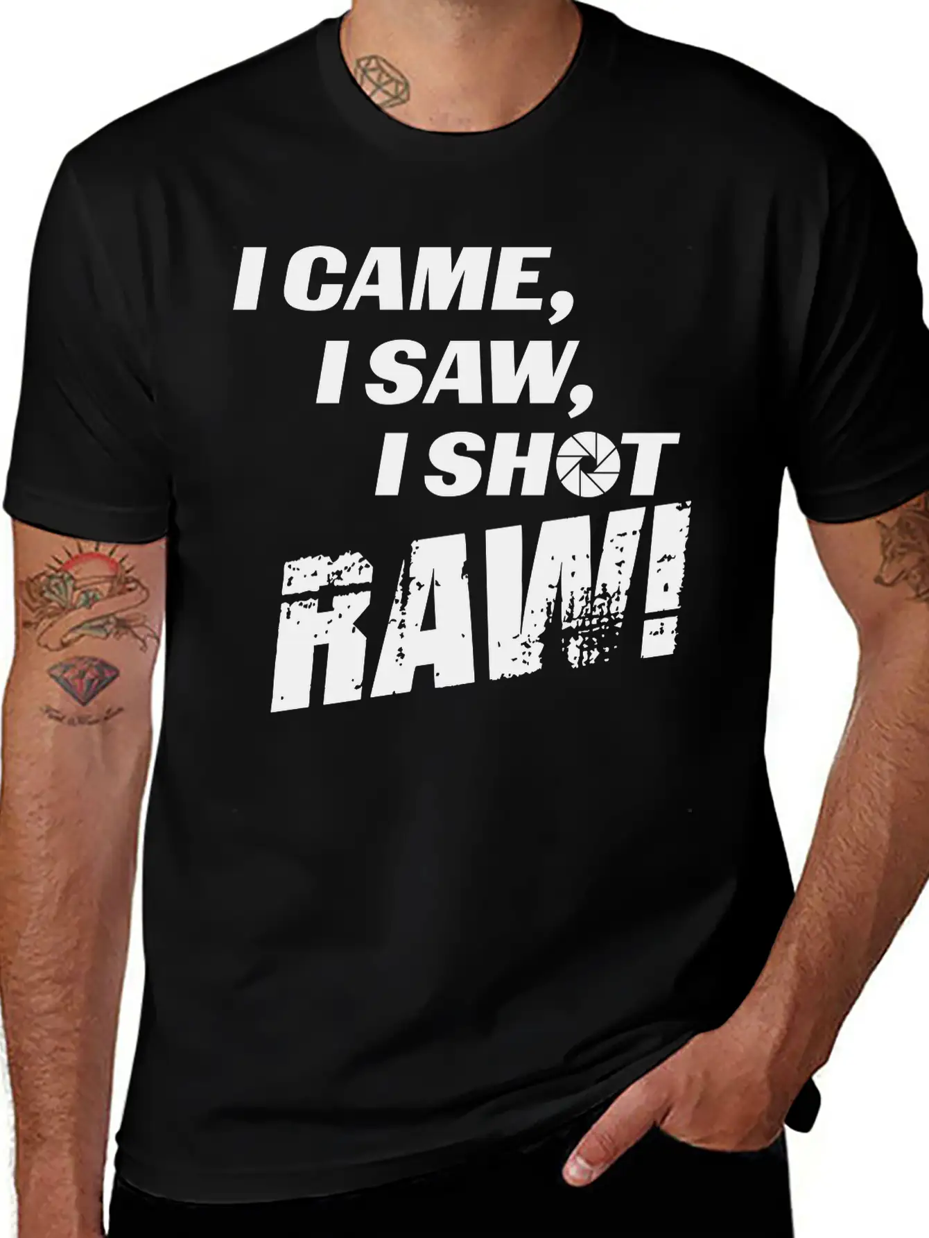 I Came, I Saw, I Shot Raw Essential Cotton Tee For Daily Outfits – Unisex Style