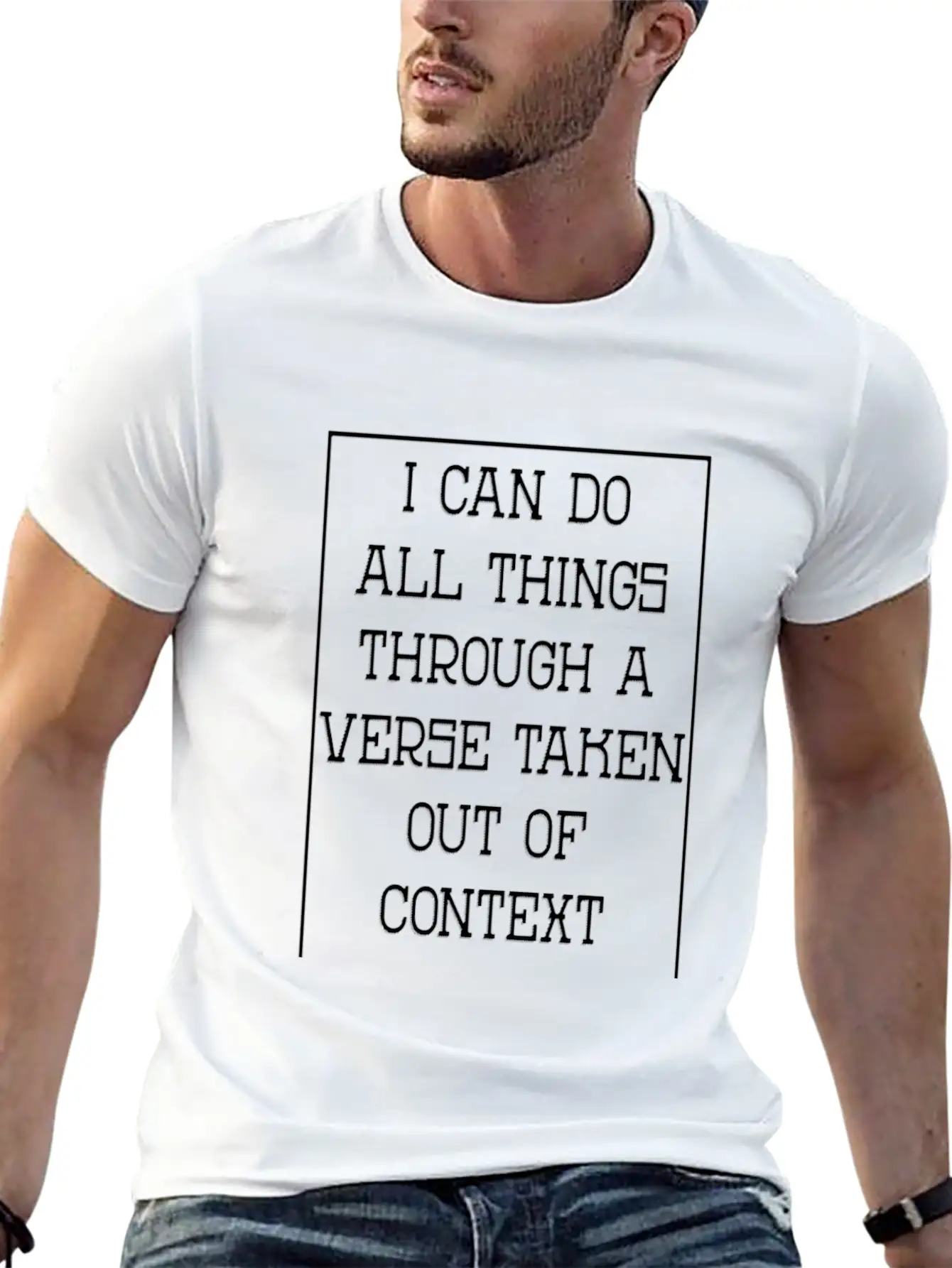 I Can Do All Things Through A Verse Taken Gift Breathable Graphic T-Shirt – Perfect For Casual Days