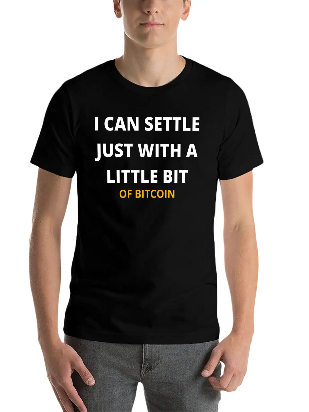 I Can Settle Just With A Little Bit Of Bitcoin Relaxed Everyday Tee – Lightweight And Durable Cotton
