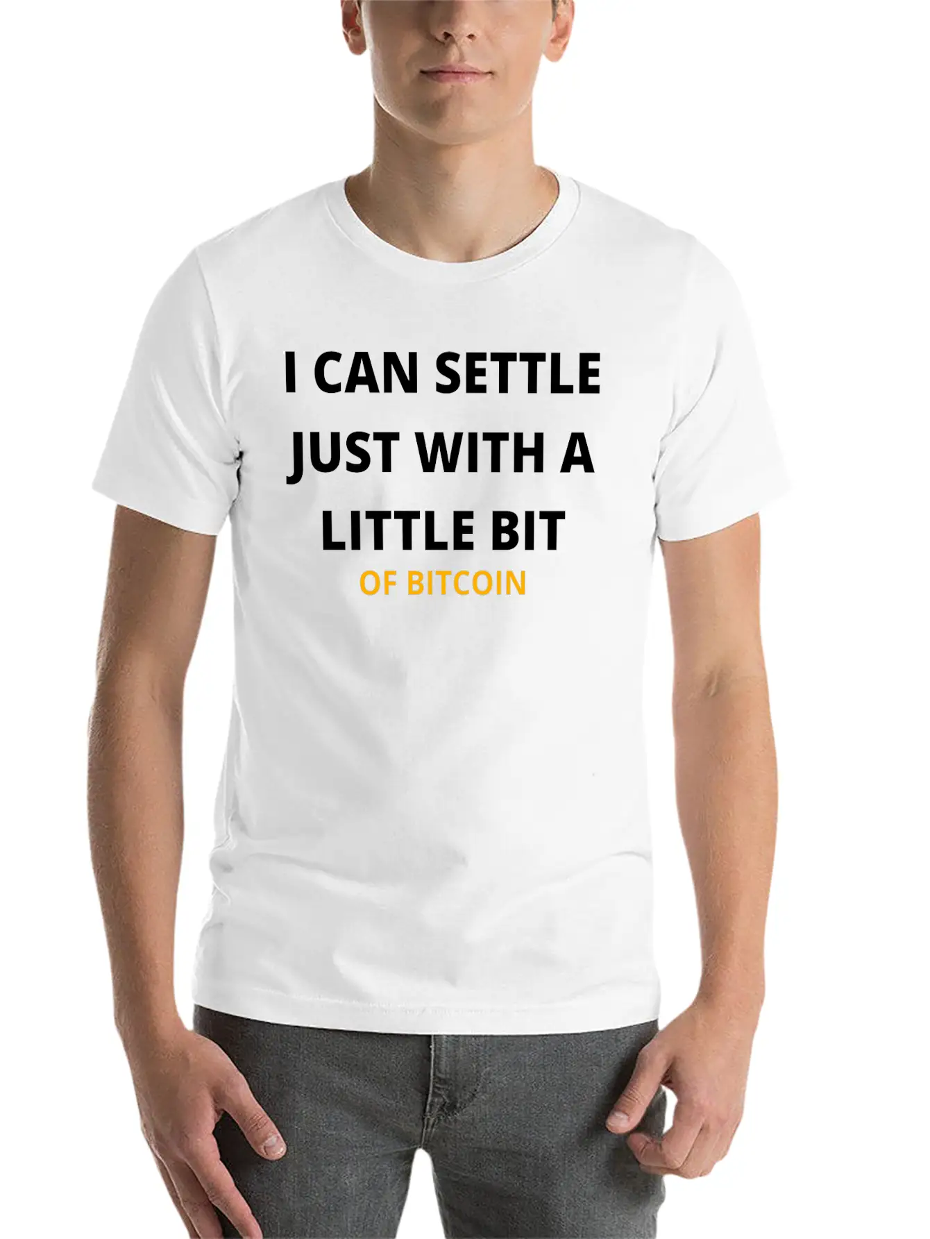 I Can Settle Just With A Little Bit Of Bitcoin Relaxed Everyday Tee – Lightweight And Durable Cotton