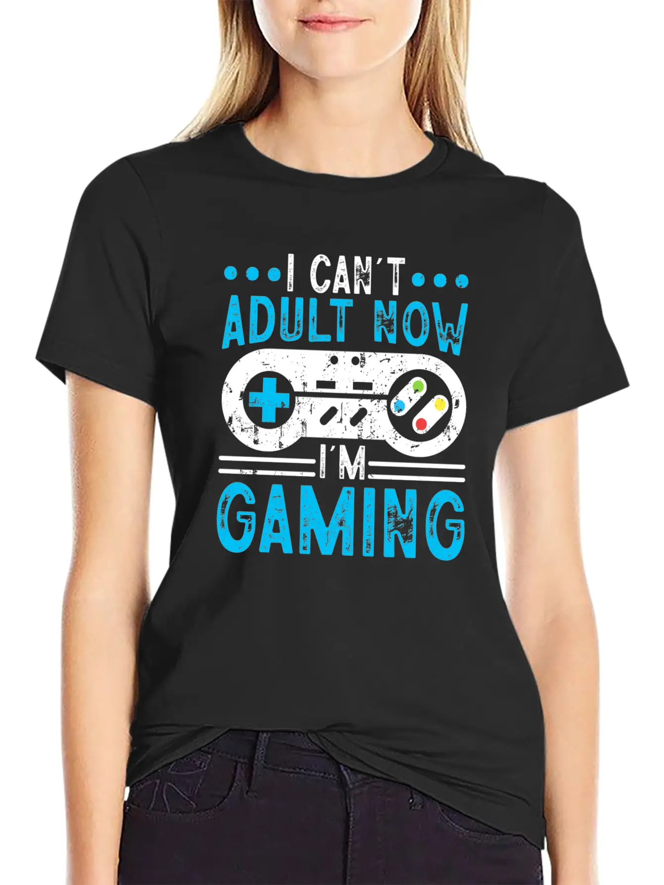 I Can't Adult Now I'm Gaming Stylish Everyday T-Shirt – Unisex Basic Cotton Tee