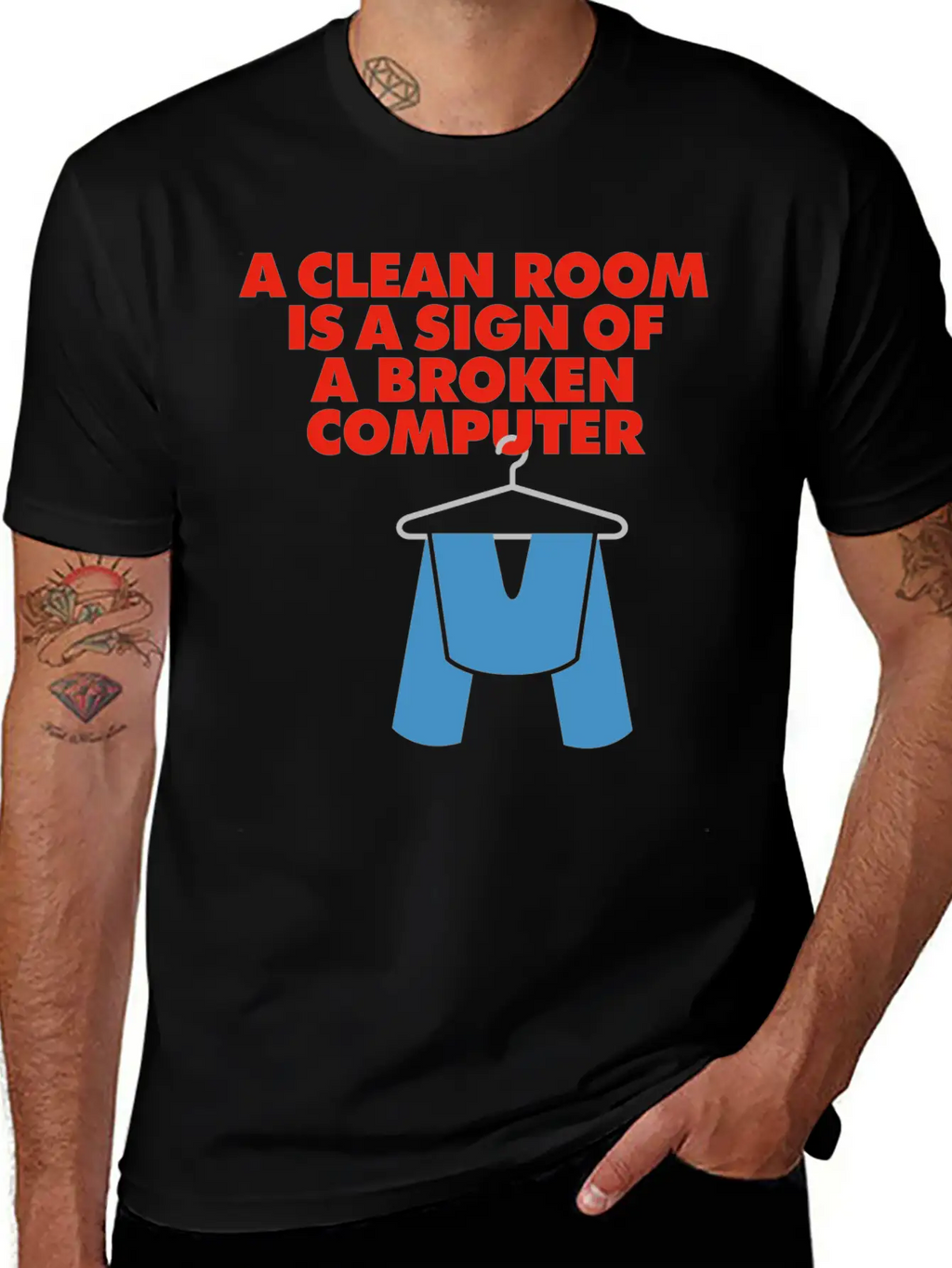 I Clean My Room Because My Computer Is Broken Classic Cotton Tee – Unisex Comfort For Any Season