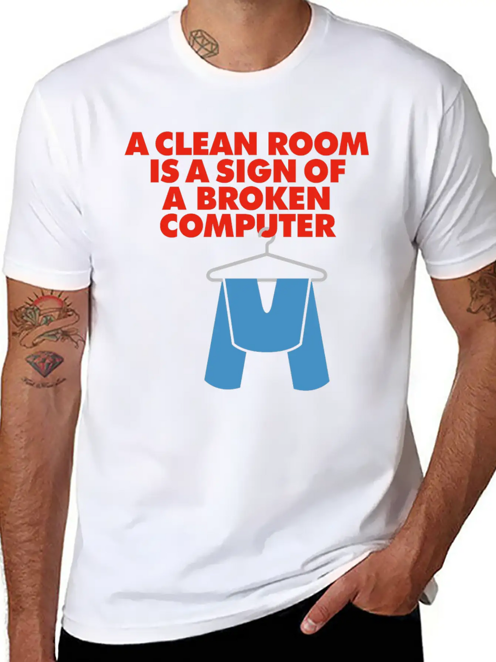 I Clean My Room Because My Computer Is Broken Classic Cotton Tee – Unisex Comfort For Any Season