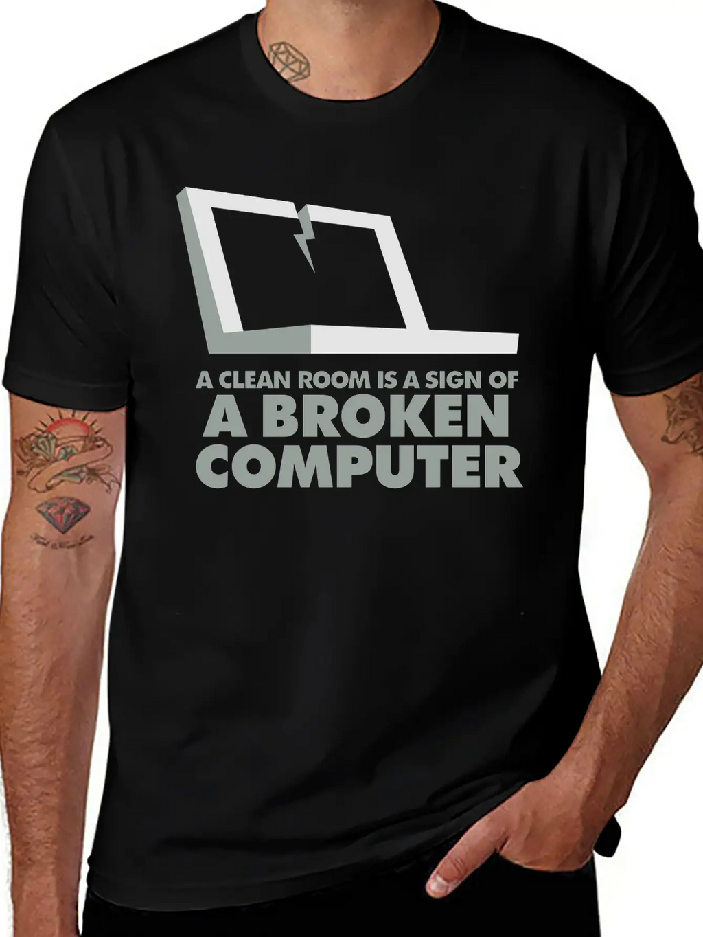 I Clean My Room Because My Computer Is Broken Essential Cotton Tee For Daily Outfits – Unisex Style