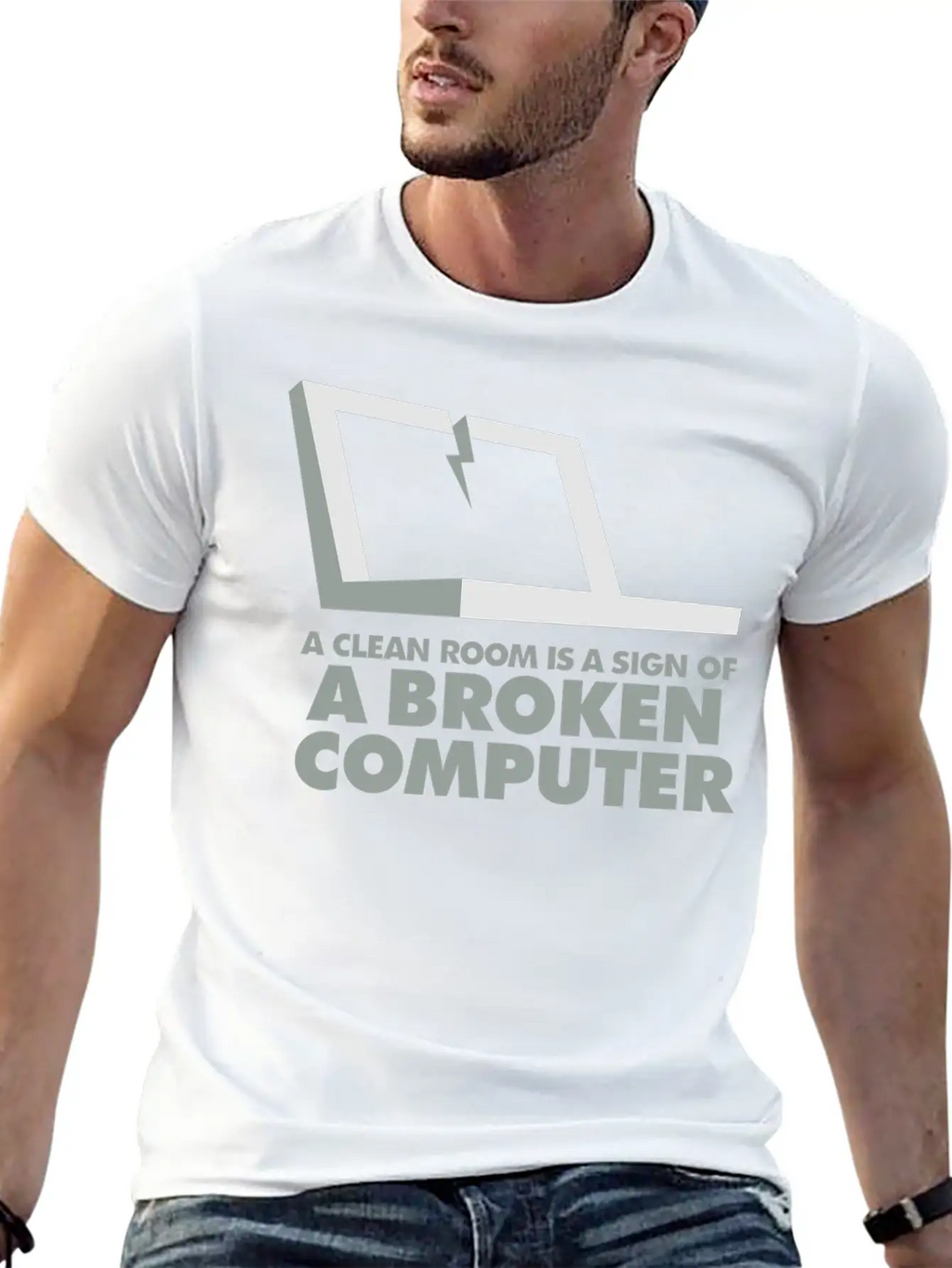 I Clean My Room Because My Computer Is Broken Essential Cotton Tee For Daily Outfits – Unisex Style