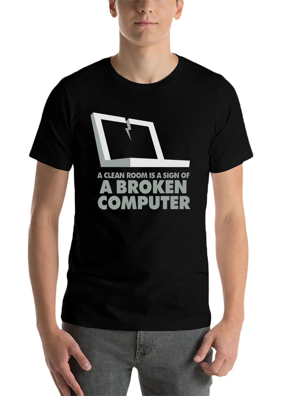 I Clean My Room Because My Computer Is Broken Essential Cotton Tee For Daily Outfits – Unisex Style