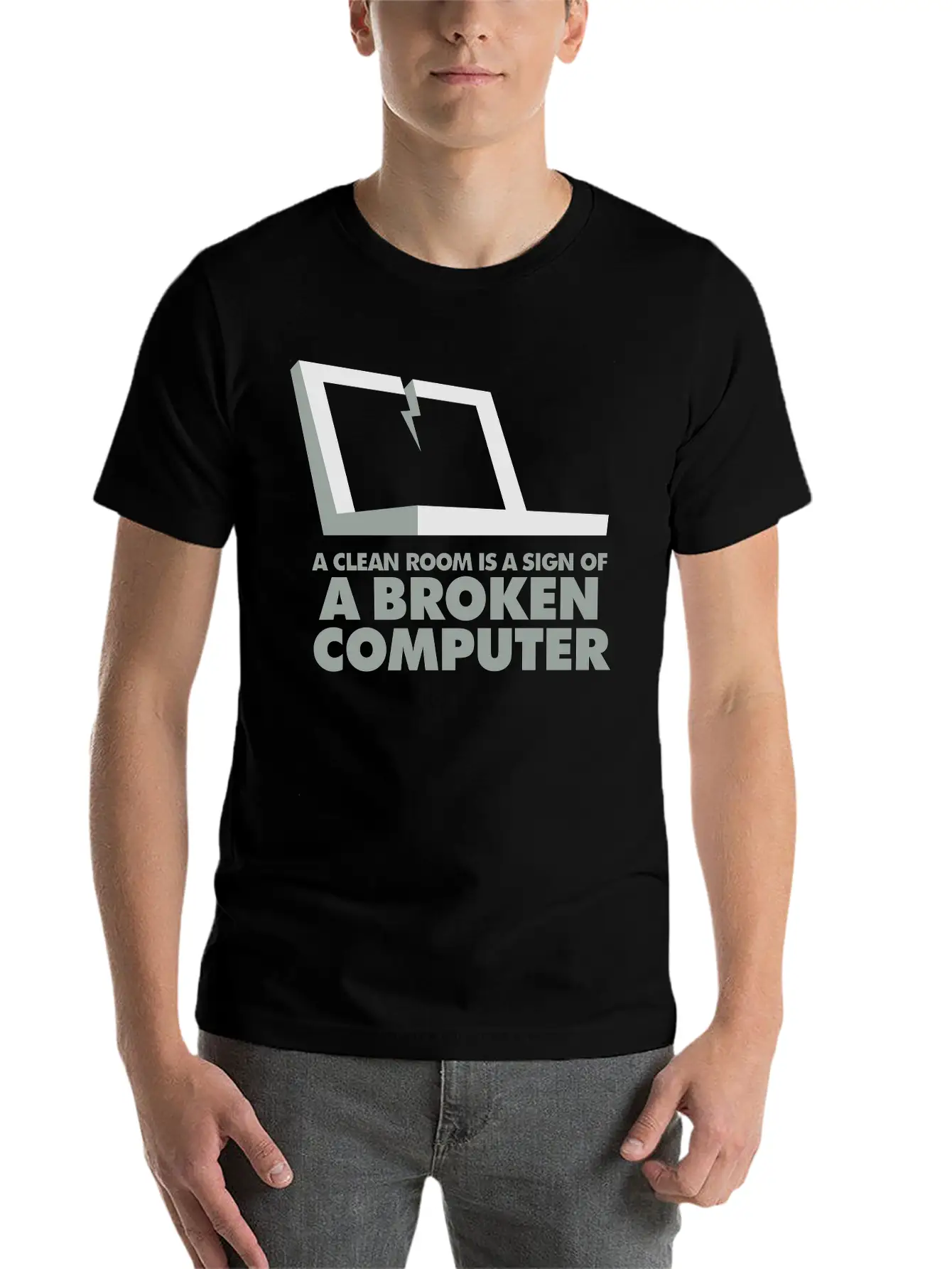 I Clean My Room Because My Computer Is Broken Essential Cotton Tee For Daily Outfits – Unisex Style