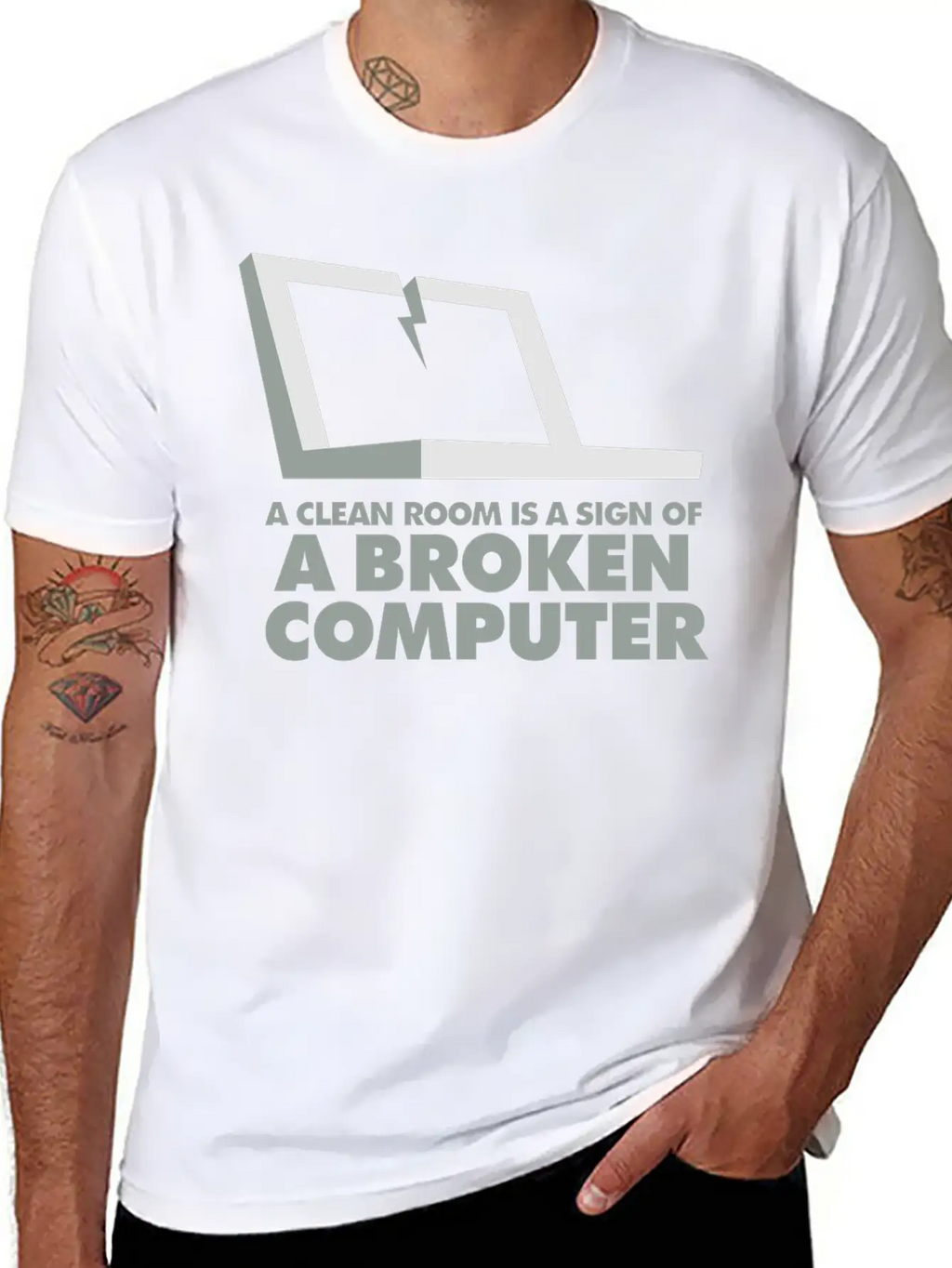 I Clean My Room Because My Computer Is Broken Essential Cotton Tee For Daily Outfits – Unisex Style