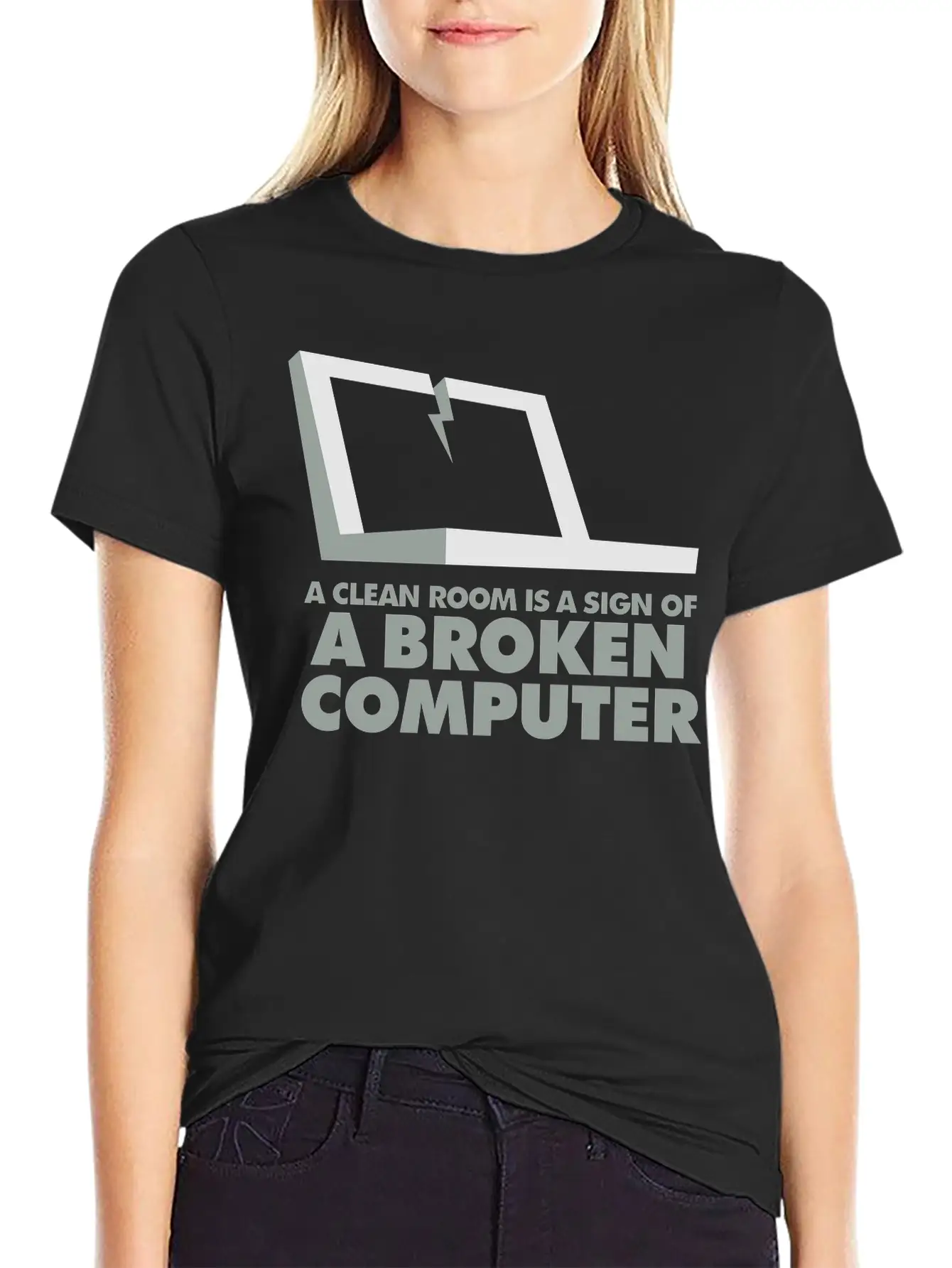 I Clean My Room Because My Computer Is Broken Essential Cotton Tee For Daily Outfits – Unisex Style