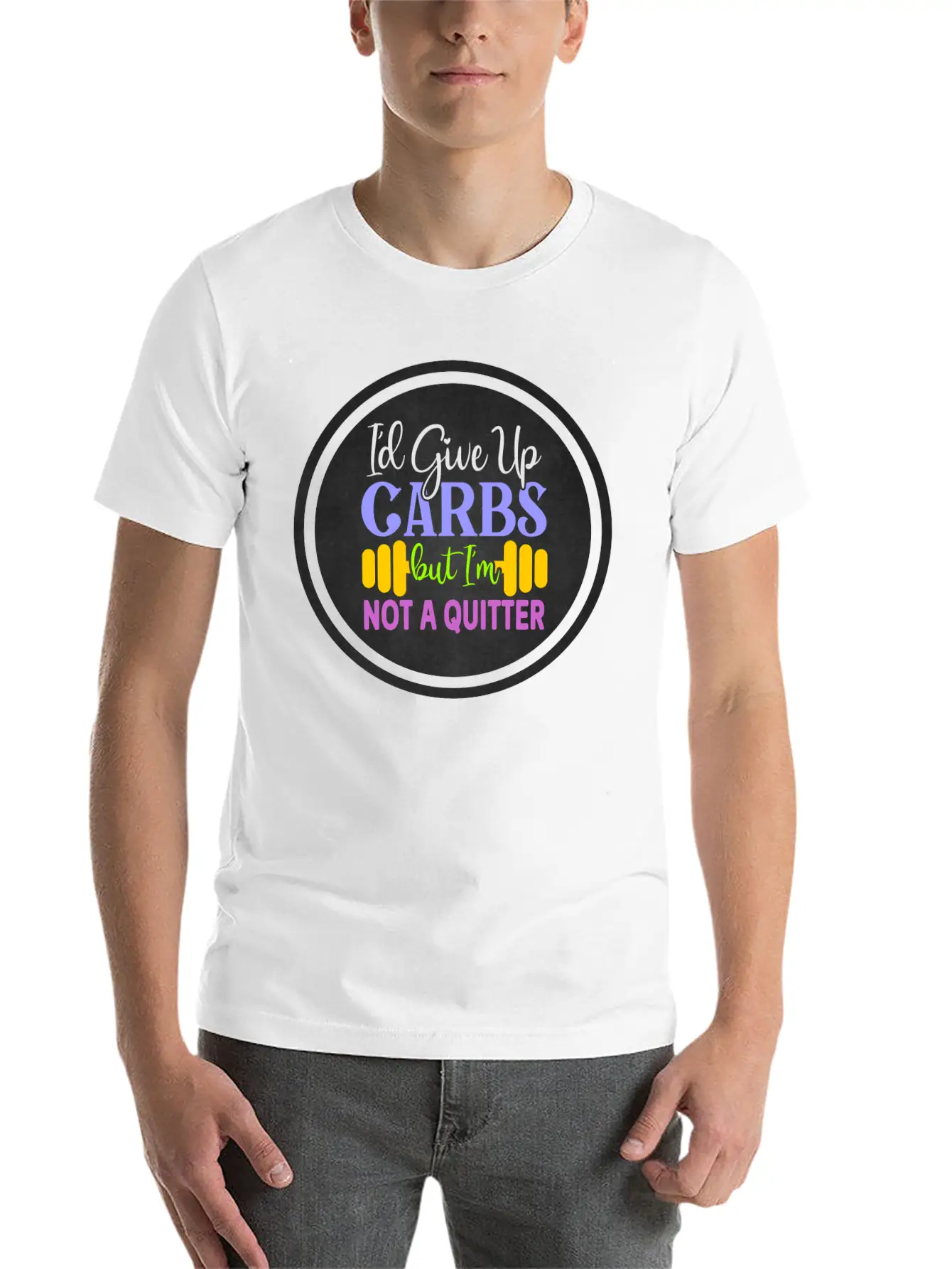 I D Give Up Carbs But I M Not A Quitter Stylish Everyday T-Shirt – Unisex Basic Cotton Tee