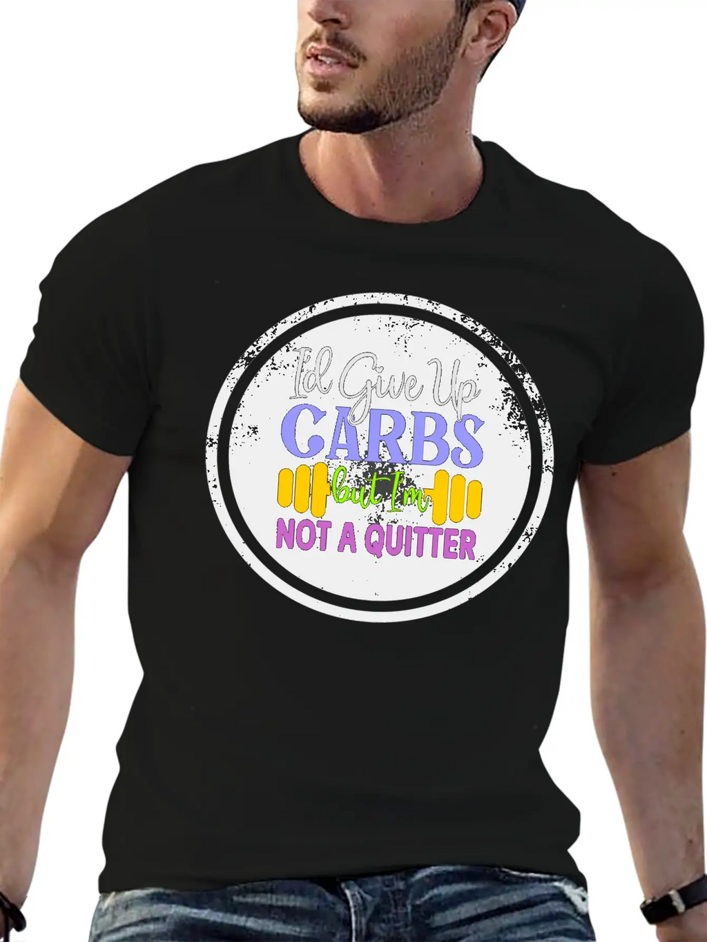 I D Give Up Carbs But I M Not A Quitter Stylish Everyday T-Shirt – Unisex Basic Cotton Tee