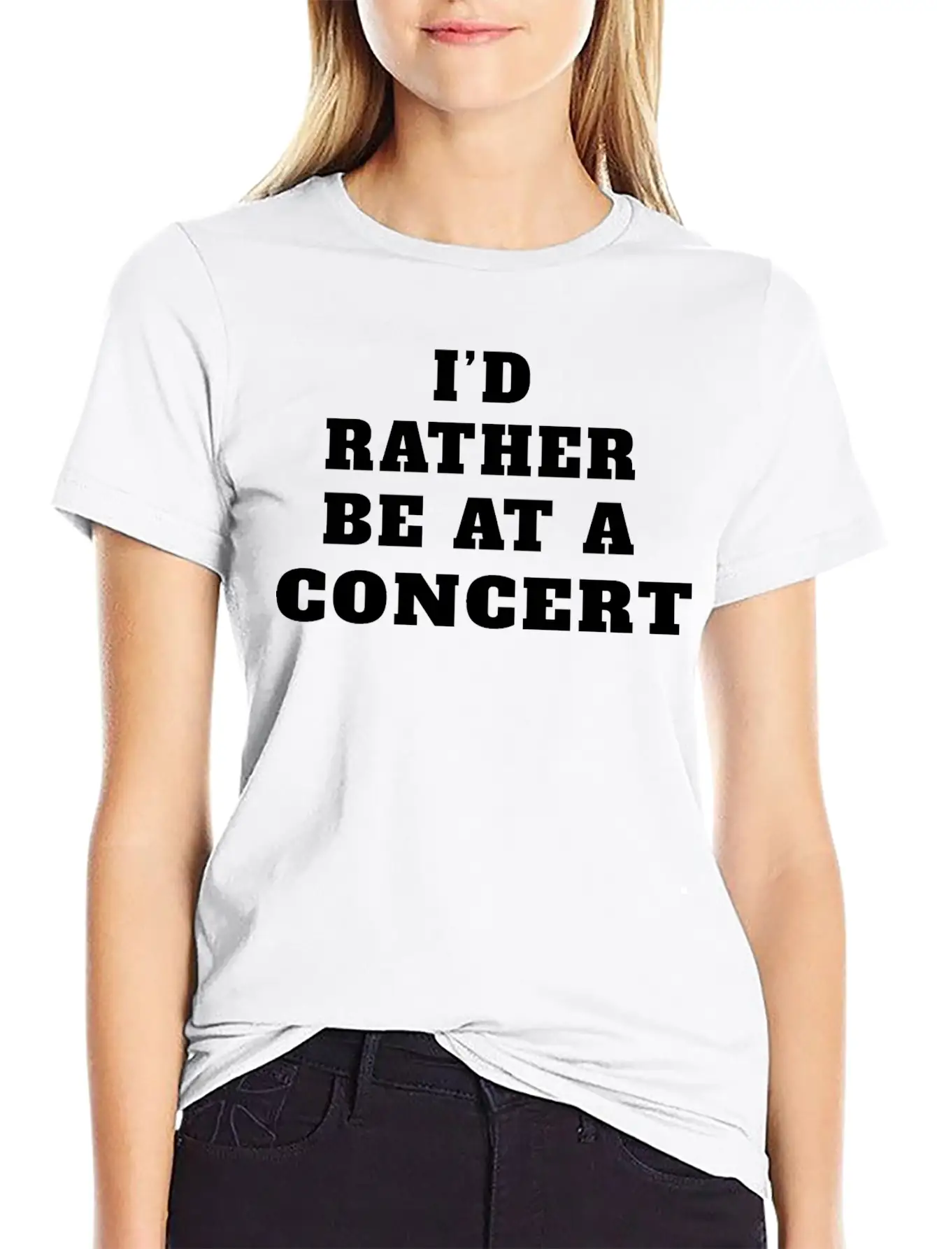 I’d Rather Be At A Concert, Concert Lover Modern Fit Casual T-Shirt – Clean And Versatile Design