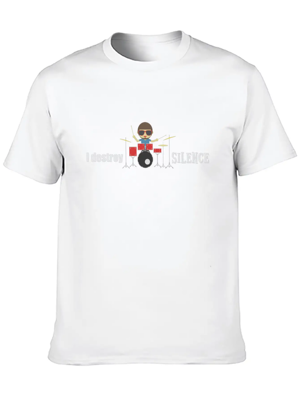 I Destroy Silence Drums Drummer Gift Classic Cotton Tee – Unisex Comfort For Any Season
