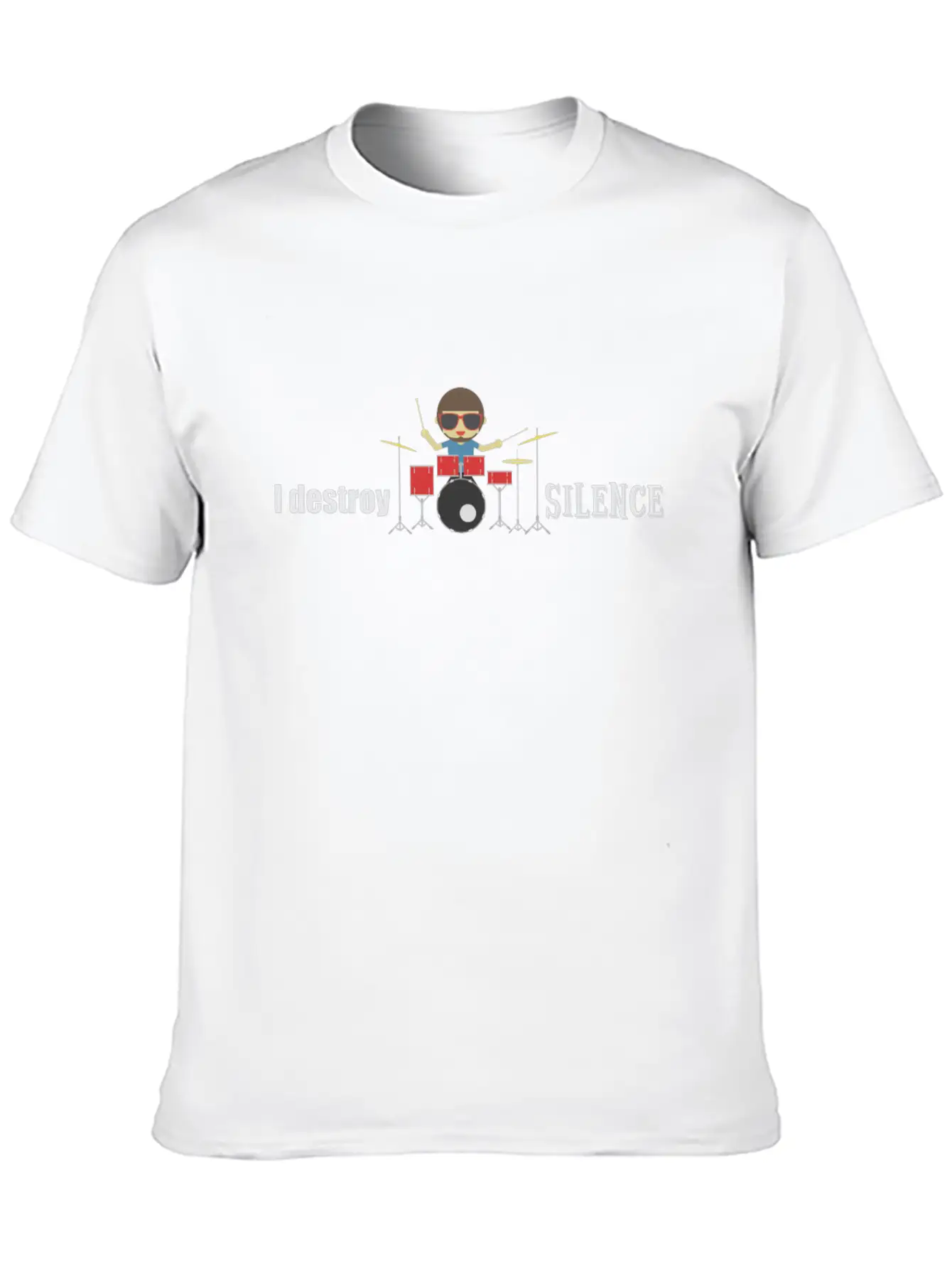 I Destroy Silence Drums Drummer Gift Classic Cotton Tee – Unisex Comfort For Any Season