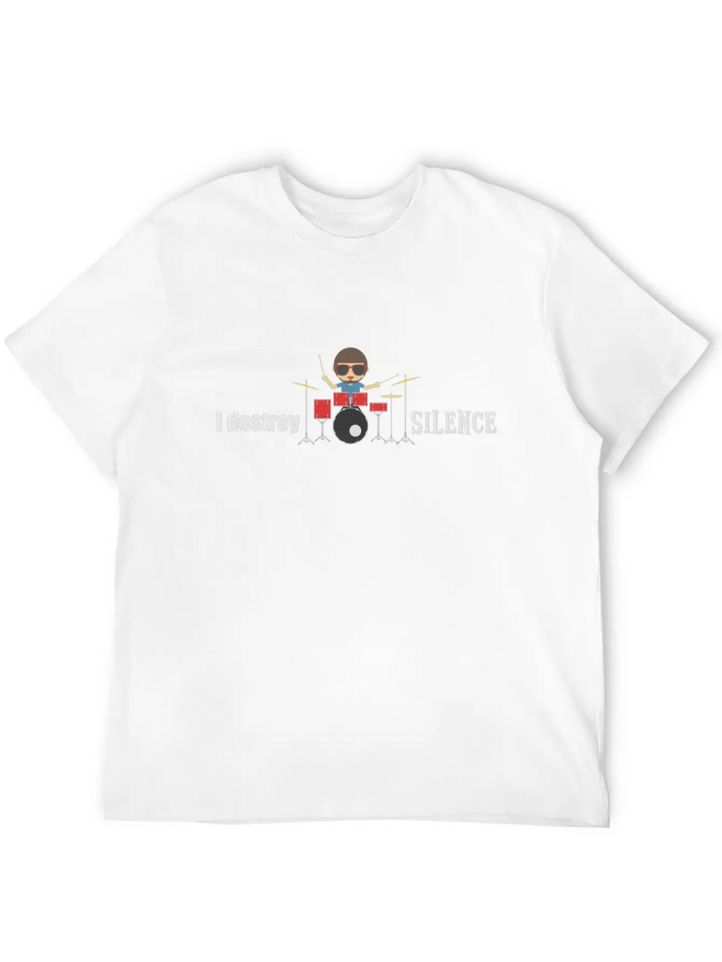 I Destroy Silence Drums Drummer Gift Classic Cotton Tee – Unisex Comfort For Any Season
