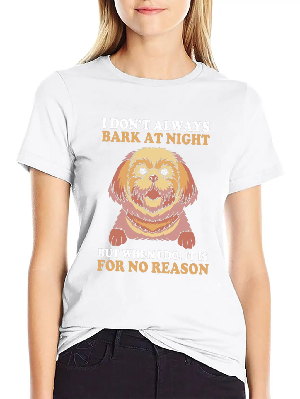 I Dont Always Bark At Night Dog Pun Funny Shih Tzu Basic Graphic T-Shirt – Daily Comfort In Soft Cotton