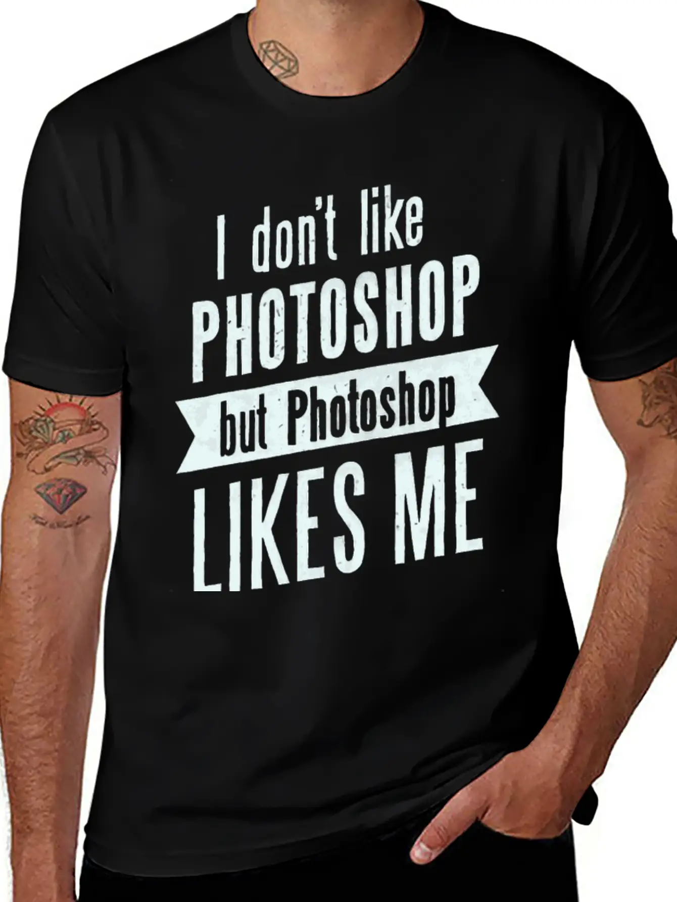 I Don,t Like Photoshop Timeless Short Sleeve Tee – Comfy And Minimalist Design