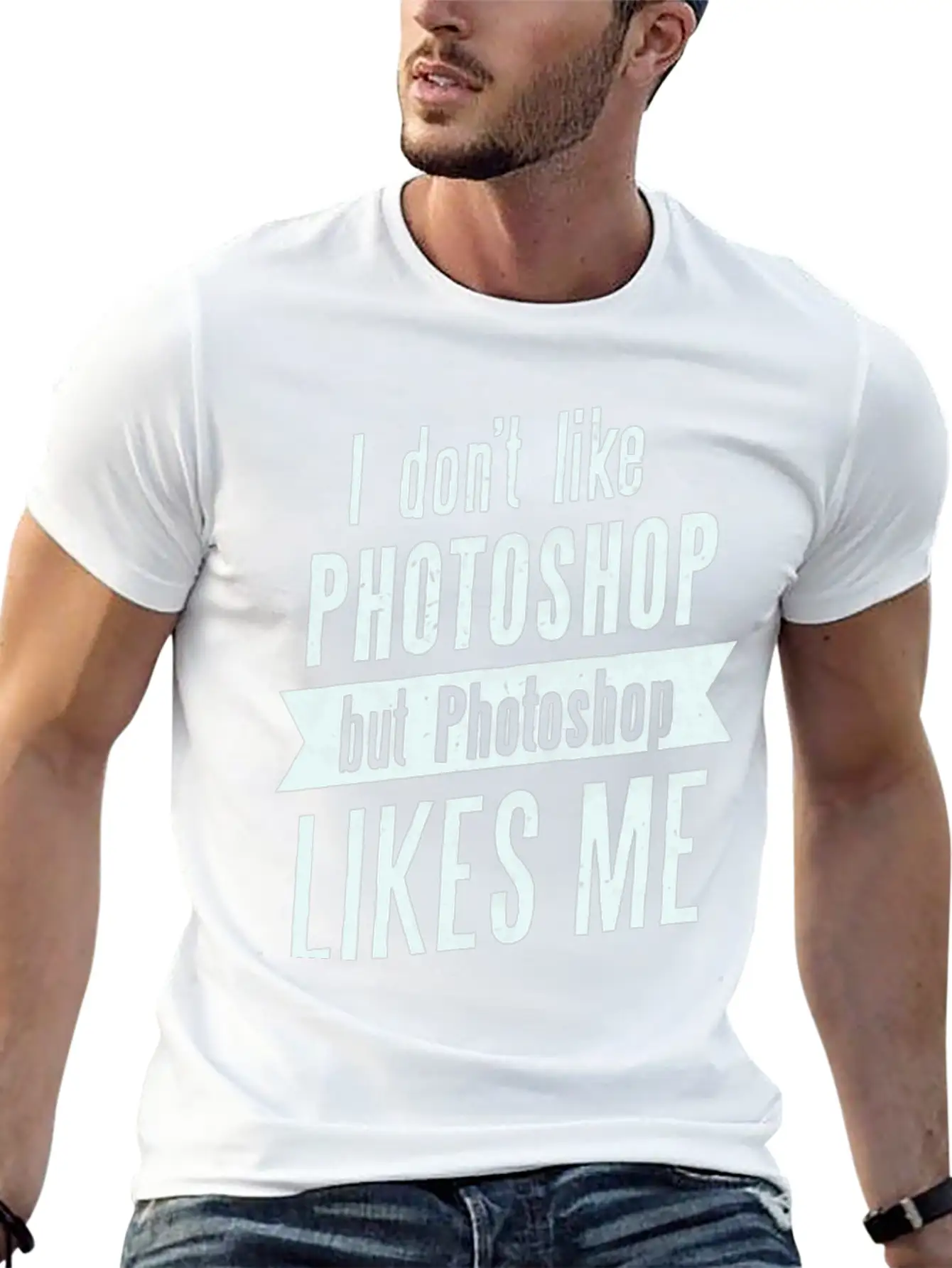 I Don,t Like Photoshop Timeless Short Sleeve Tee – Comfy And Minimalist Design