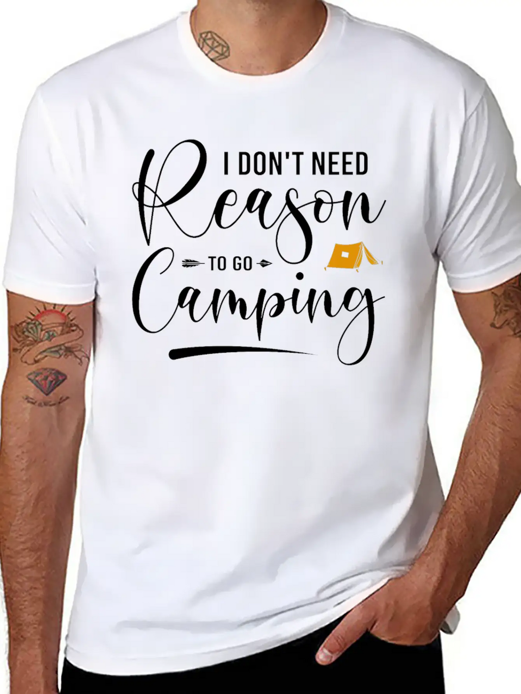I Don't Need Reason To Go Camping Classic Cotton Tee – Unisex Comfort For Any Season