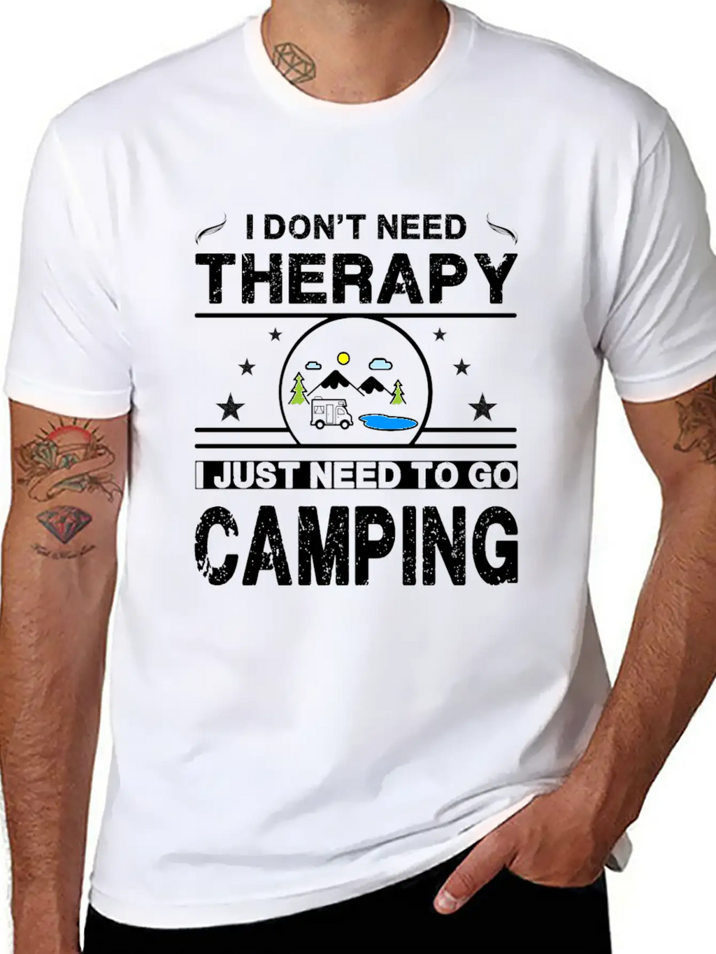 I Don't Need Therapy. I Just Need To Go Camping Classic Cotton Tee – Unisex Comfort For Any Season