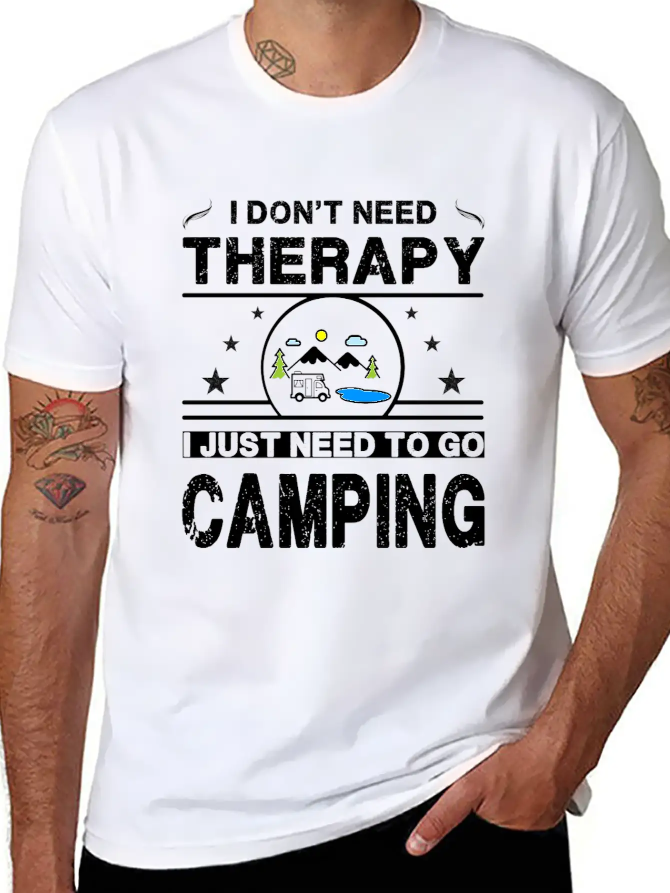 I Don't Need Therapy. I Just Need To Go Camping Classic Cotton Tee – Unisex Comfort For Any Season
