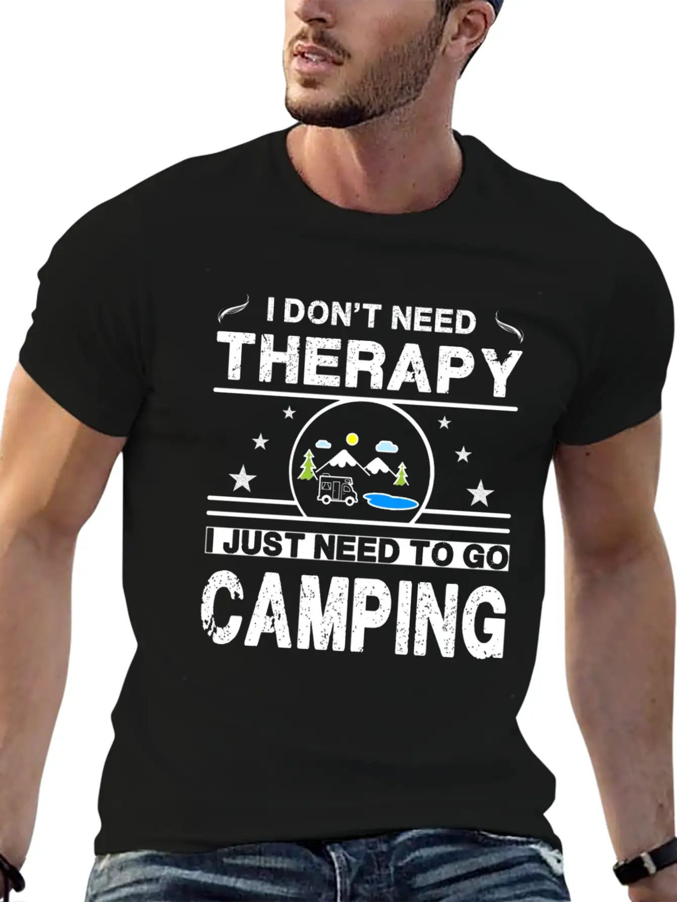 I Don't Need Therapy. I Just Need To Go Camping Classic Cotton Tee – Unisex Comfort For Any Season