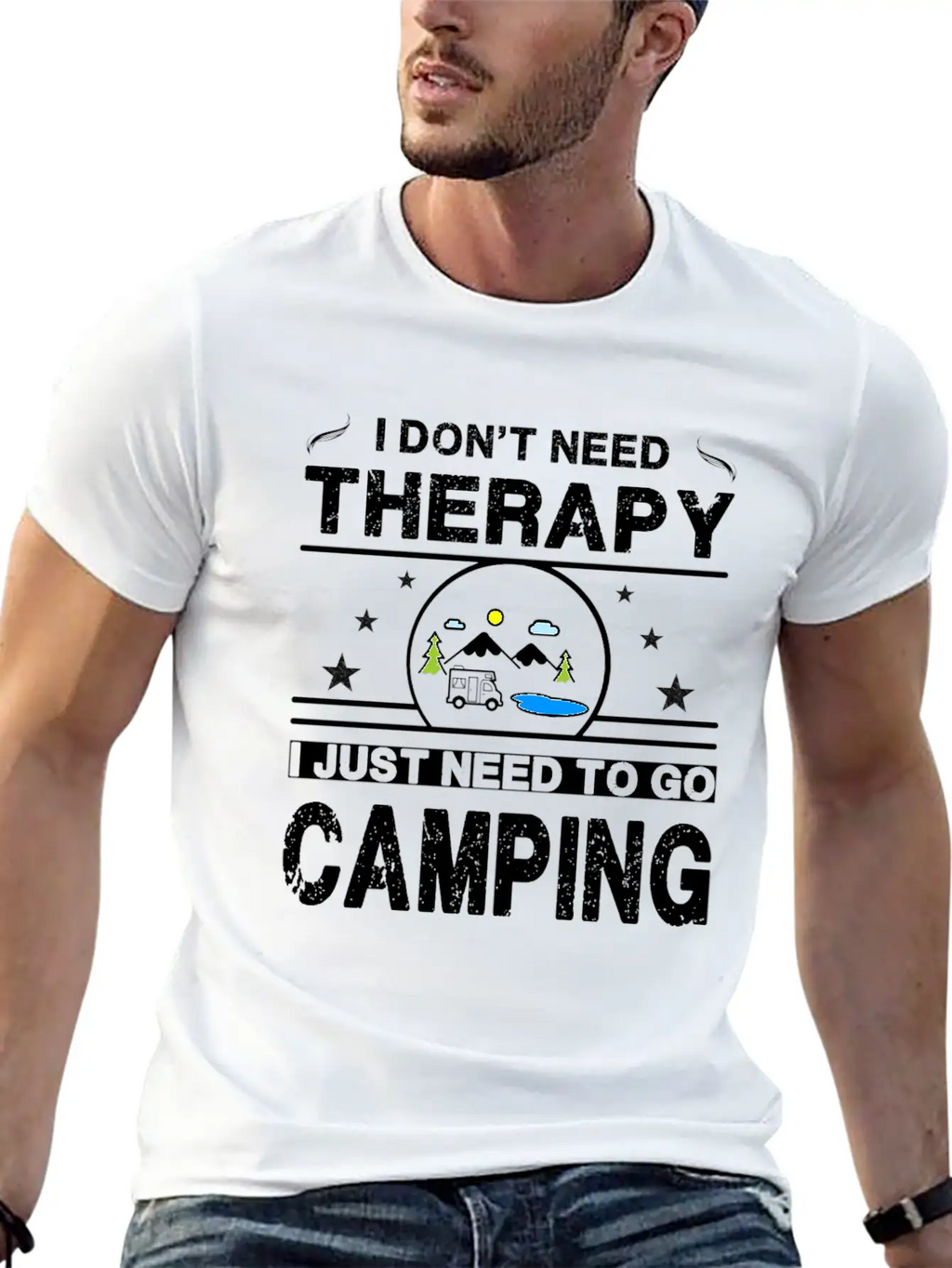 I Don't Need Therapy. I Just Need To Go Camping Classic Cotton Tee – Unisex Comfort For Any Season