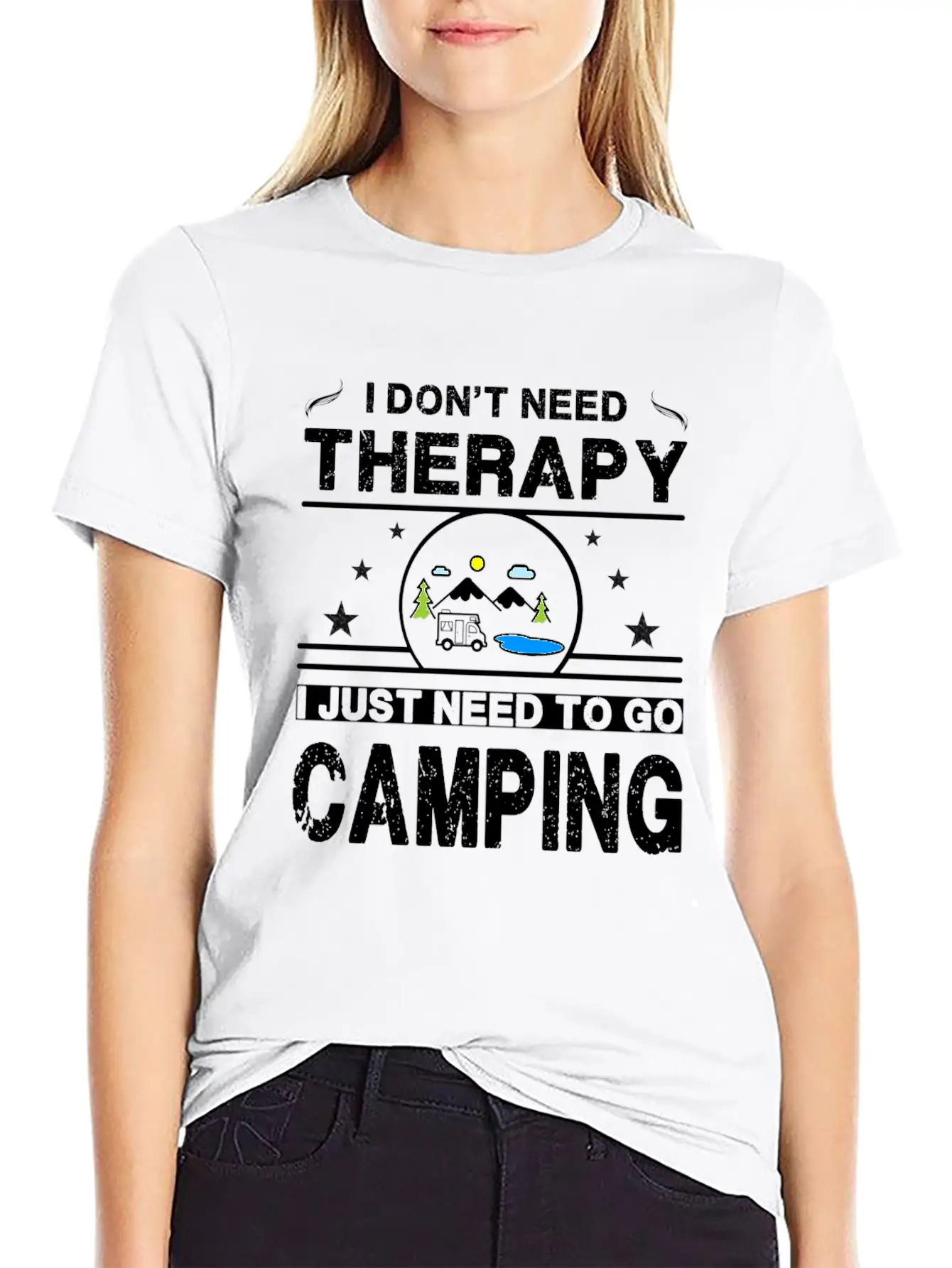 I Don't Need Therapy. I Just Need To Go Camping Classic Cotton Tee – Unisex Comfort For Any Season