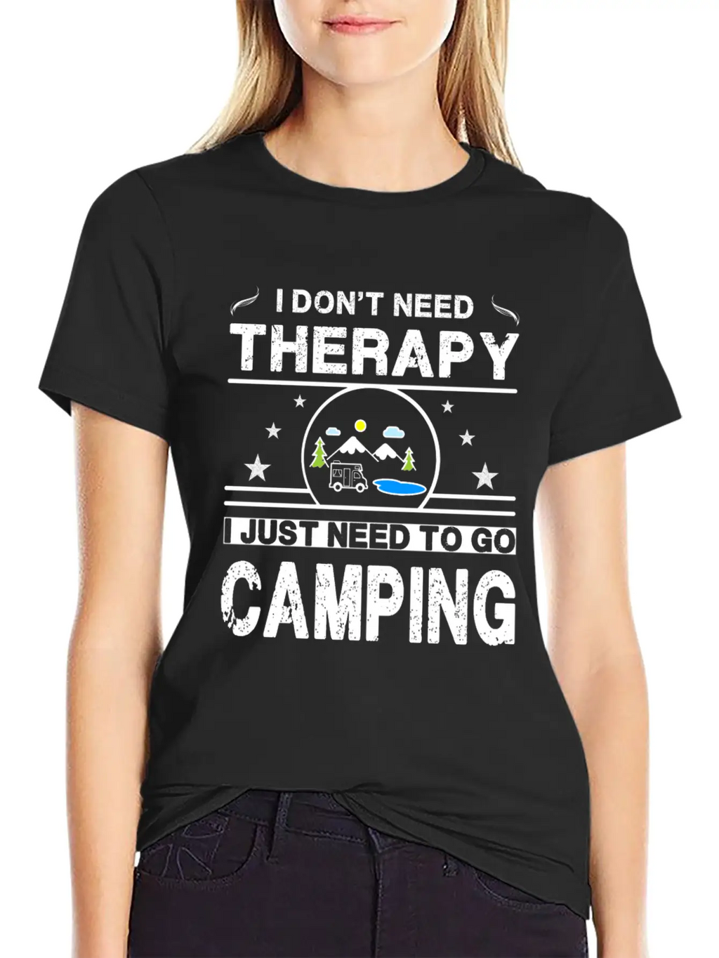 I Don't Need Therapy. I Just Need To Go Camping Classic Cotton Tee – Unisex Comfort For Any Season