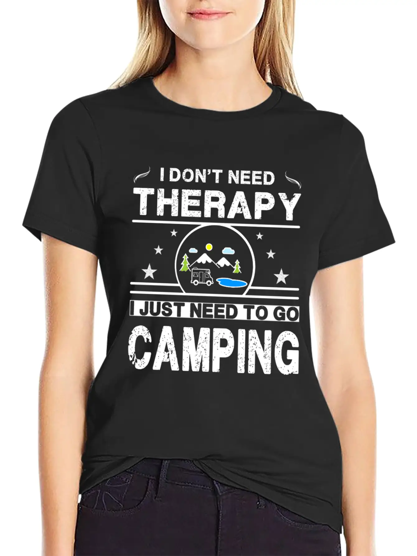 I Don't Need Therapy. I Just Need To Go Camping Classic Cotton Tee – Unisex Comfort For Any Season