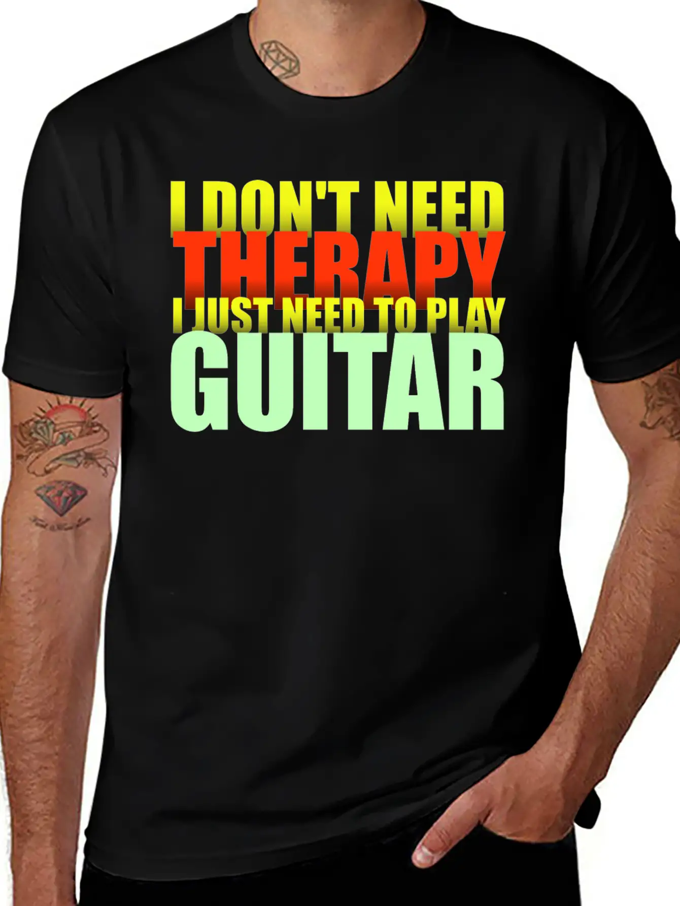 I Don't Need Therapy I Just Need To Play Guitar Unisex Casual T-Shirt – Clean Design For Daily Comfort