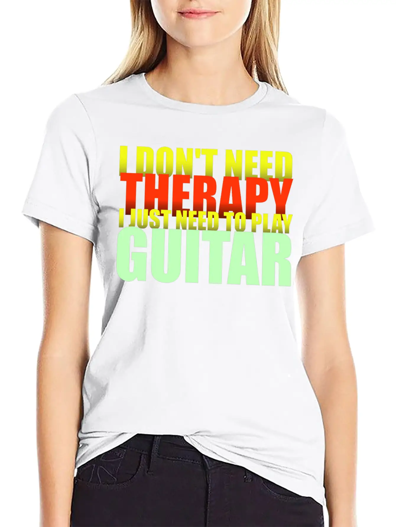 I Don't Need Therapy I Just Need To Play Guitar Unisex Casual T-Shirt – Clean Design For Daily Comfort