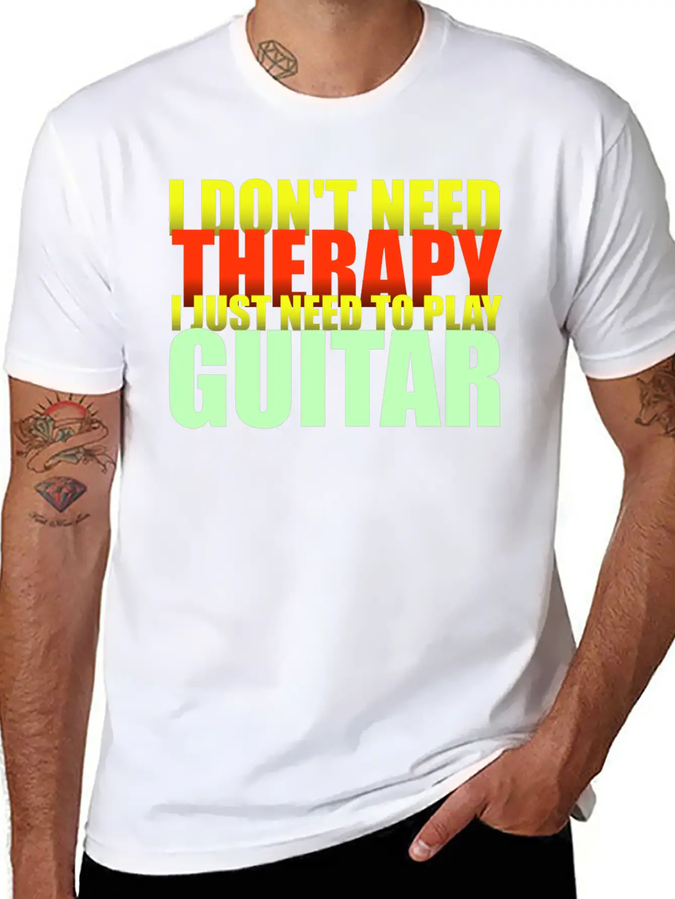 I Don't Need Therapy I Just Need To Play Guitar Unisex Casual T-Shirt – Clean Design For Daily Comfort