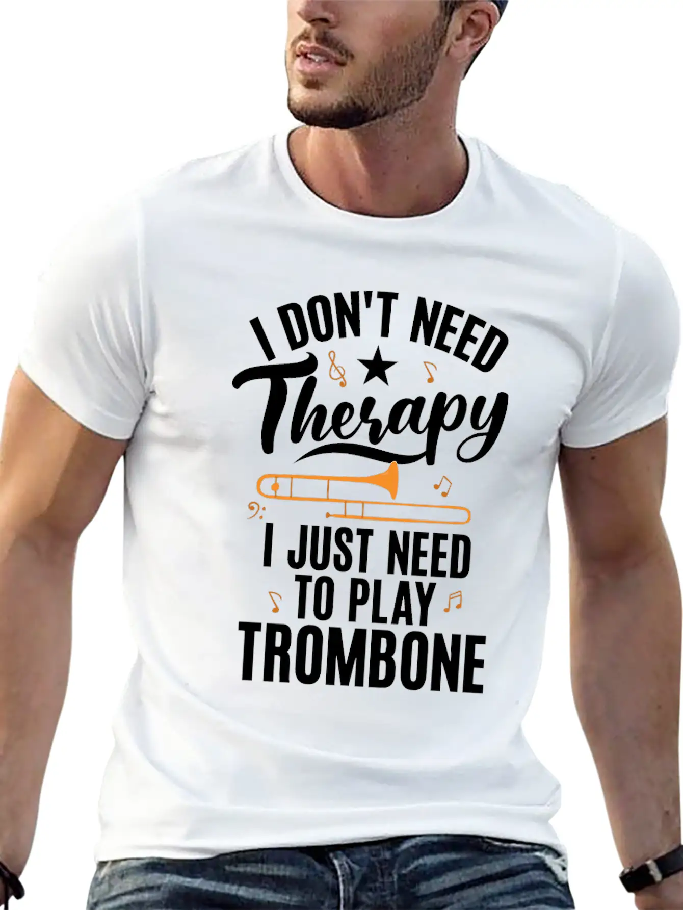 I Dont Need Therapy I Just Need To Play Trombone Timeless Short Sleeve Tee – Comfy And Minimalist Design