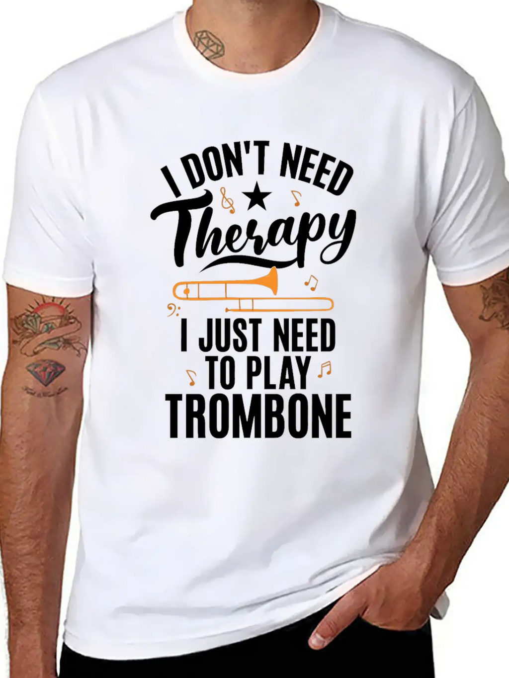 I Dont Need Therapy I Just Need To Play Trombone Timeless Short Sleeve Tee – Comfy And Minimalist Design
