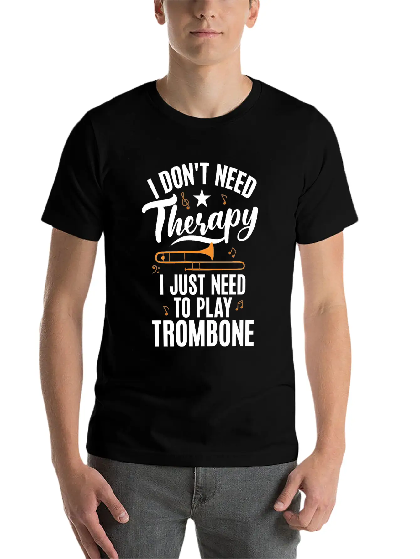 I Dont Need Therapy I Just Need To Play Trombone Timeless Short Sleeve Tee – Comfy And Minimalist Design