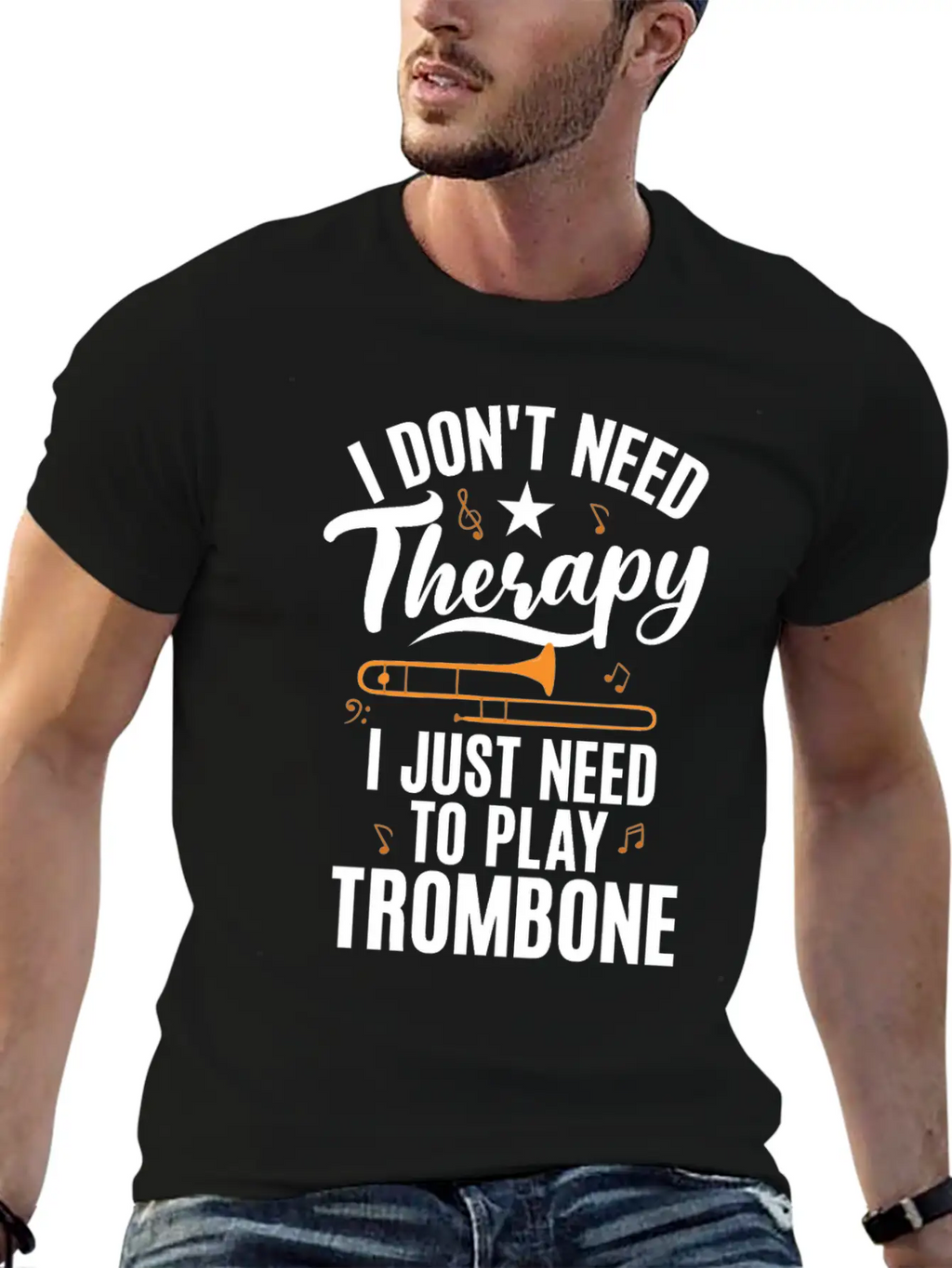 I Dont Need Therapy I Just Need To Play Trombone Timeless Short Sleeve Tee – Comfy And Minimalist Design