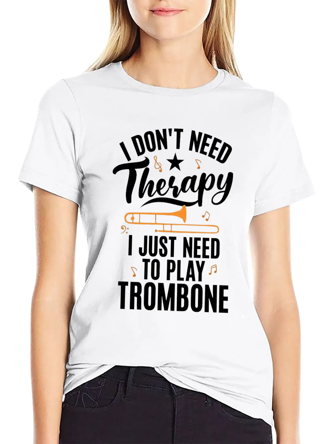 I Dont Need Therapy I Just Need To Play Trombone Timeless Short Sleeve Tee – Comfy And Minimalist Design