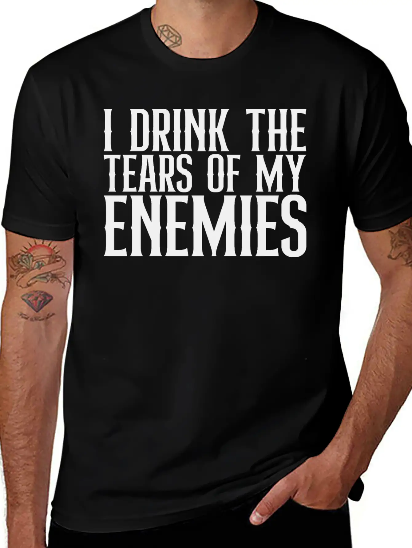 I Drink The Tears Of My Enemies Relaxed Everyday Tee – Lightweight And Durable Cotton