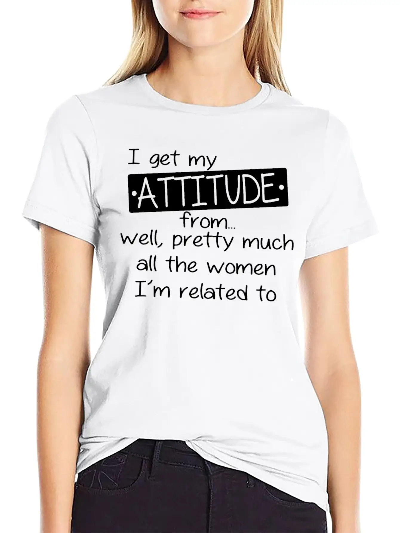 I Get My Attitude Stylish Everyday T-Shirt – Unisex Basic Cotton Tee